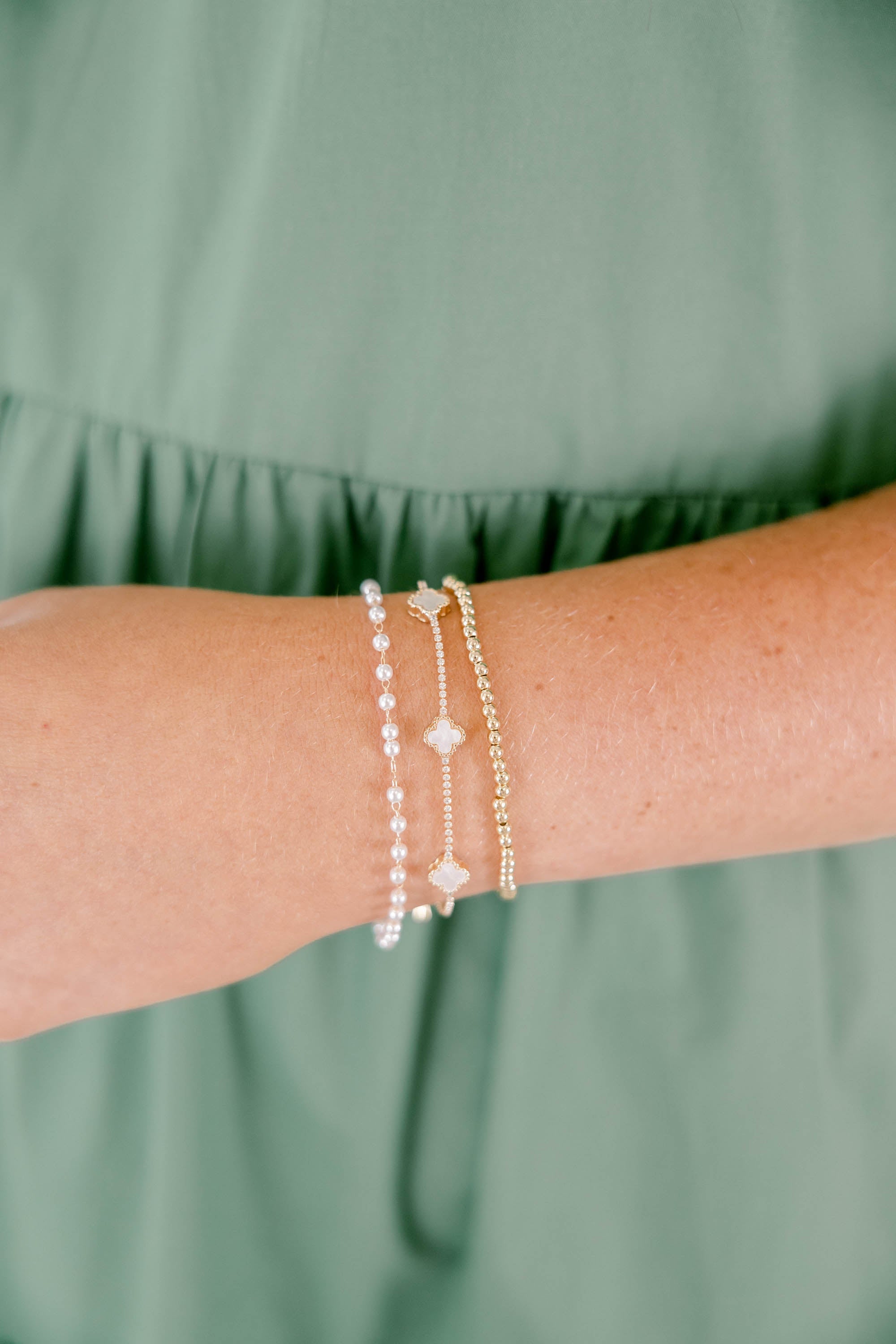 No Reason To Wait Bracelet Set, Gold