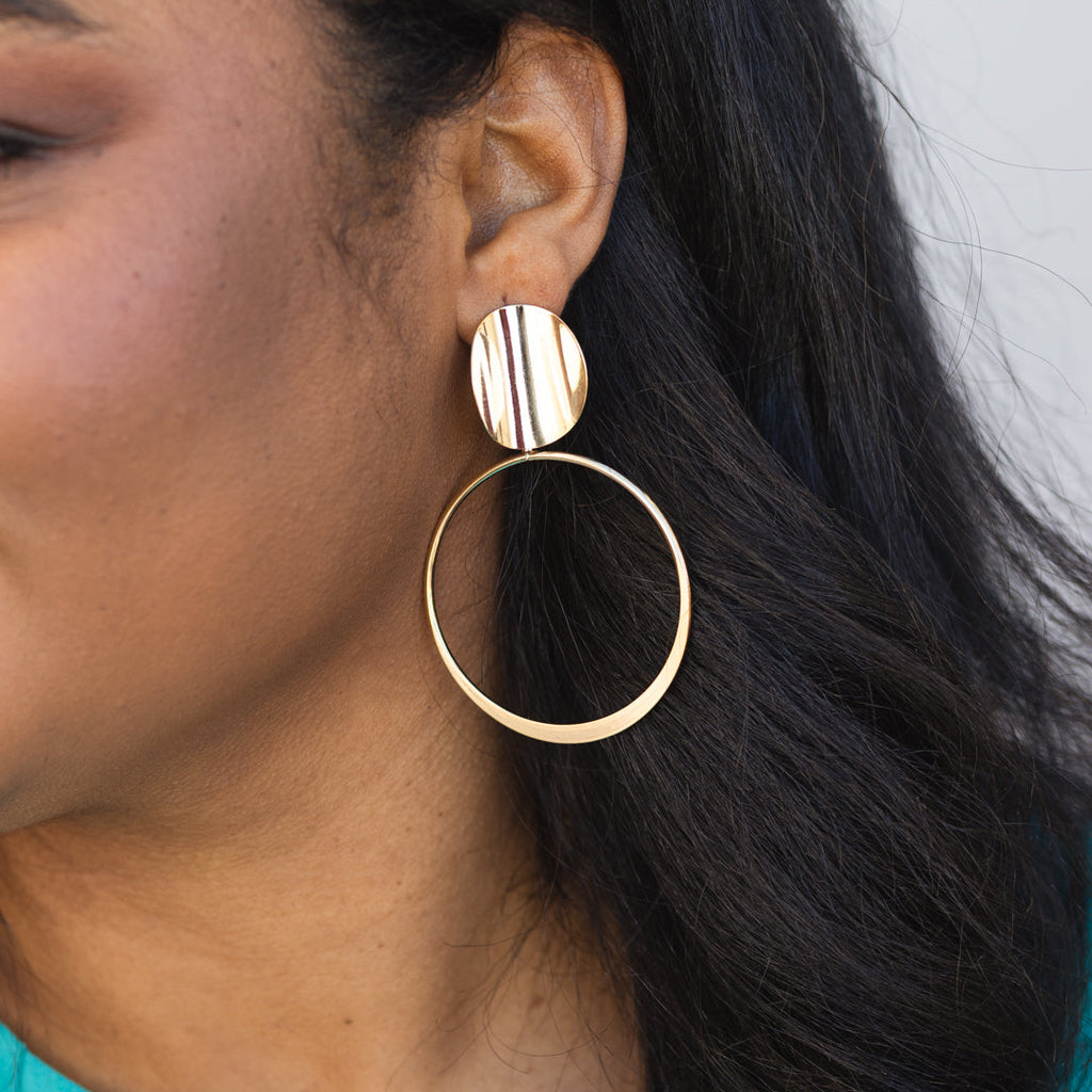 No Reason To Wait Earrings, Gold