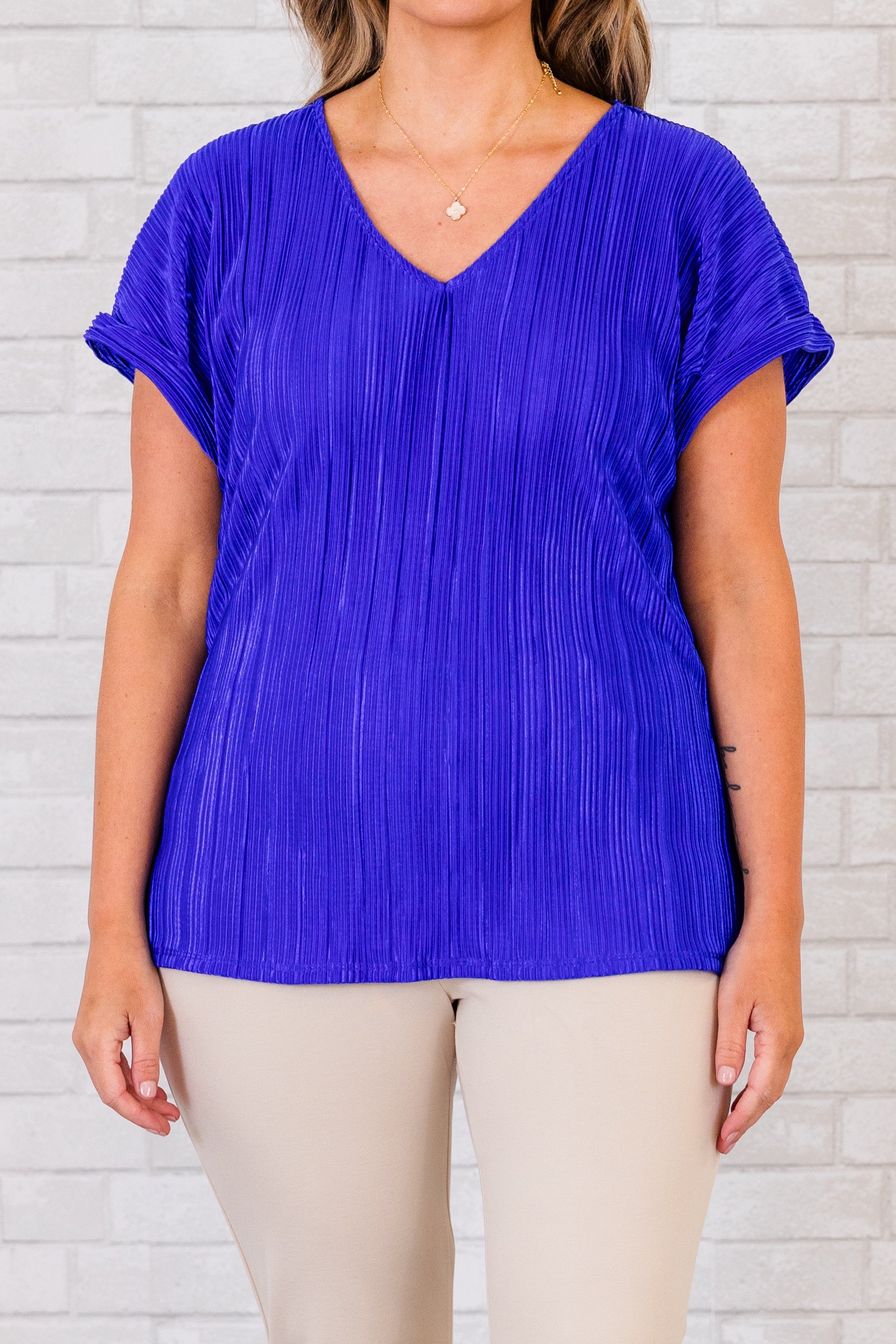 Not Right Now Babe Top, Royal Blue
