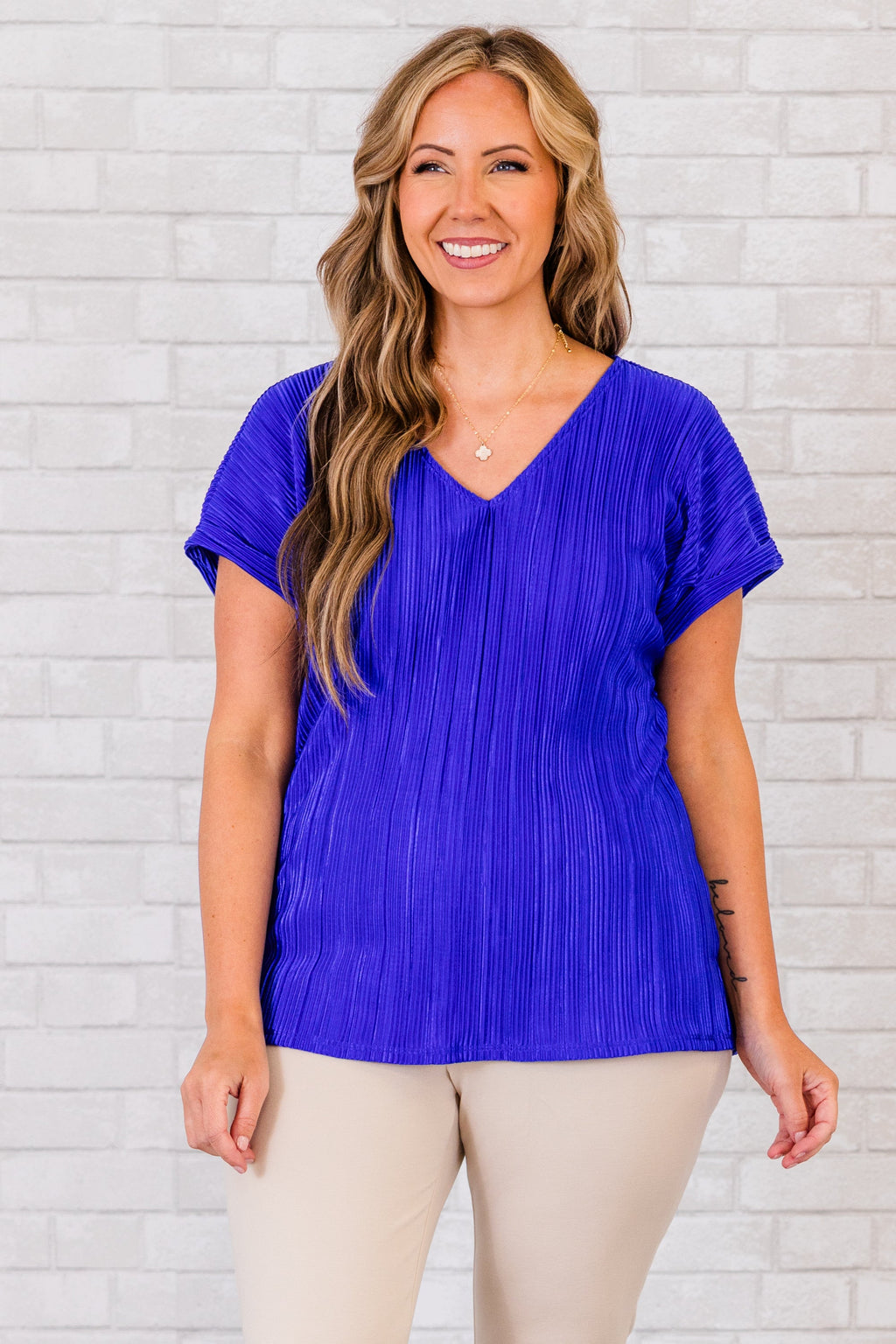 Not Right Now Babe Top, Royal Blue