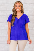 Not Right Now Babe Top, Royal Blue