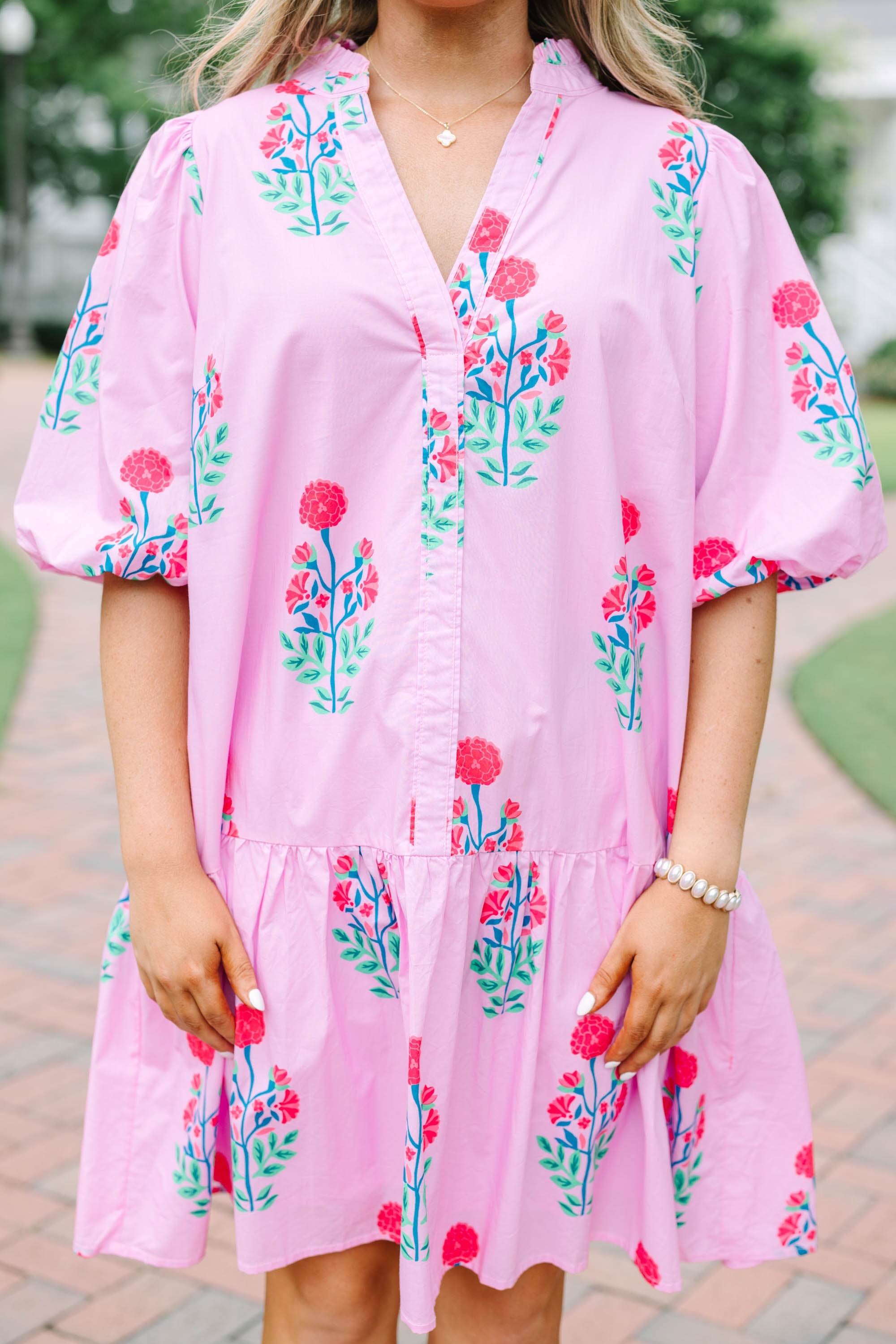 Nothing Was Ever The Same Dress, Pink Floral
