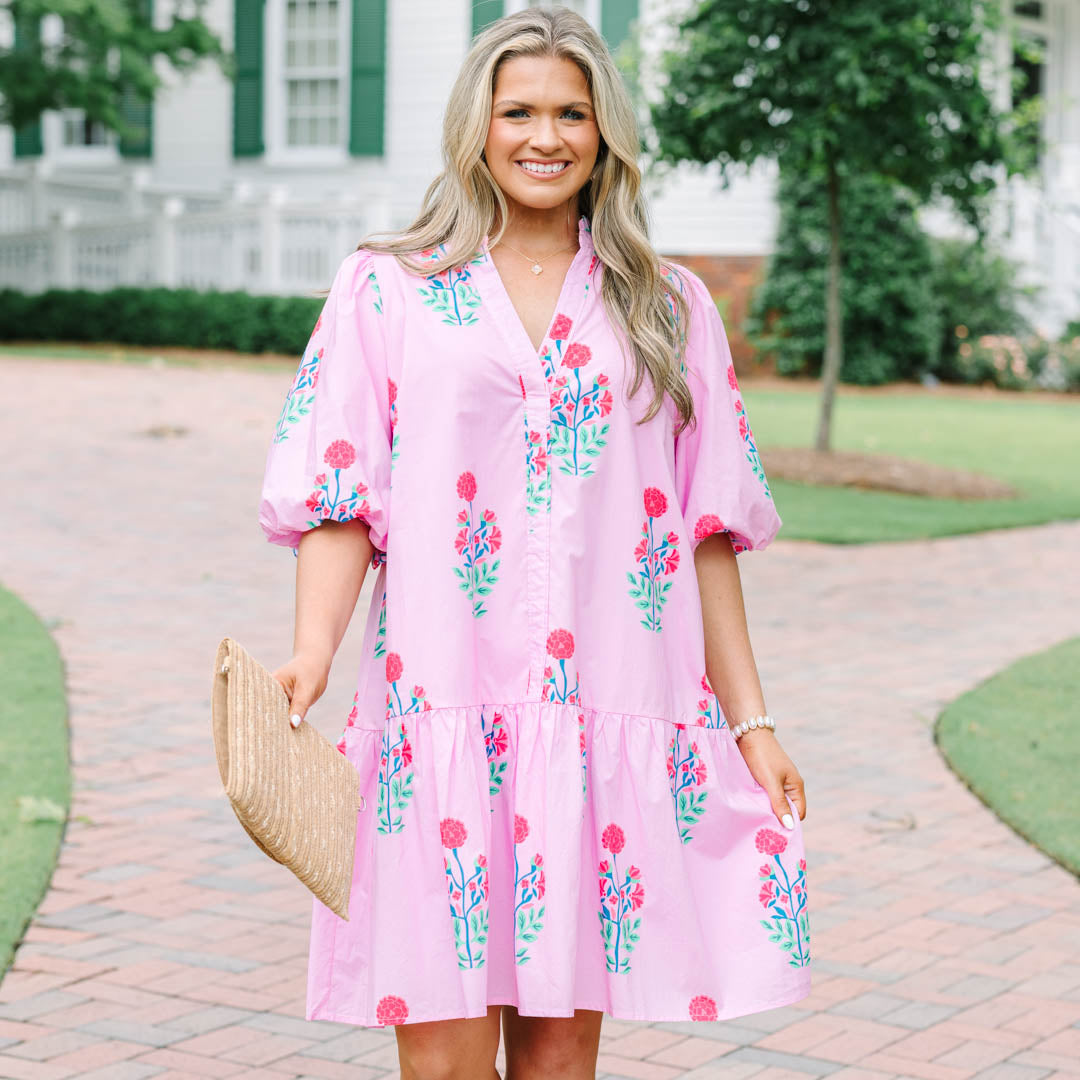 Nothing Was Ever The Same Dress, Pink Floral