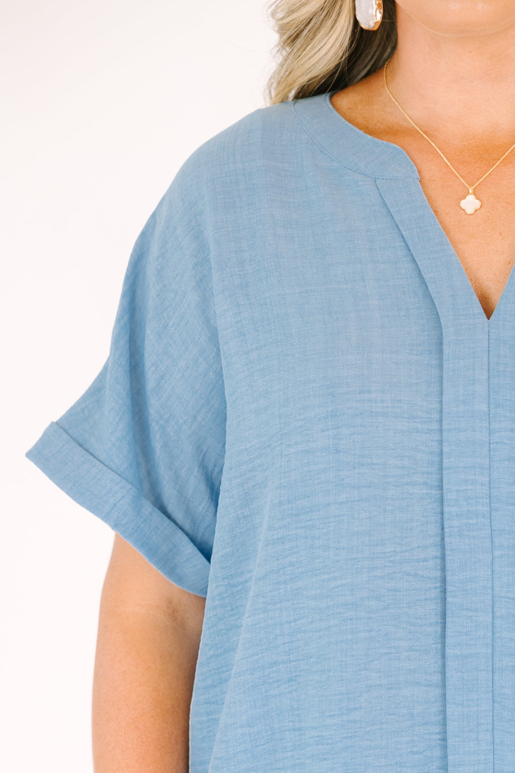 Not Just Anyone Top, Chambray