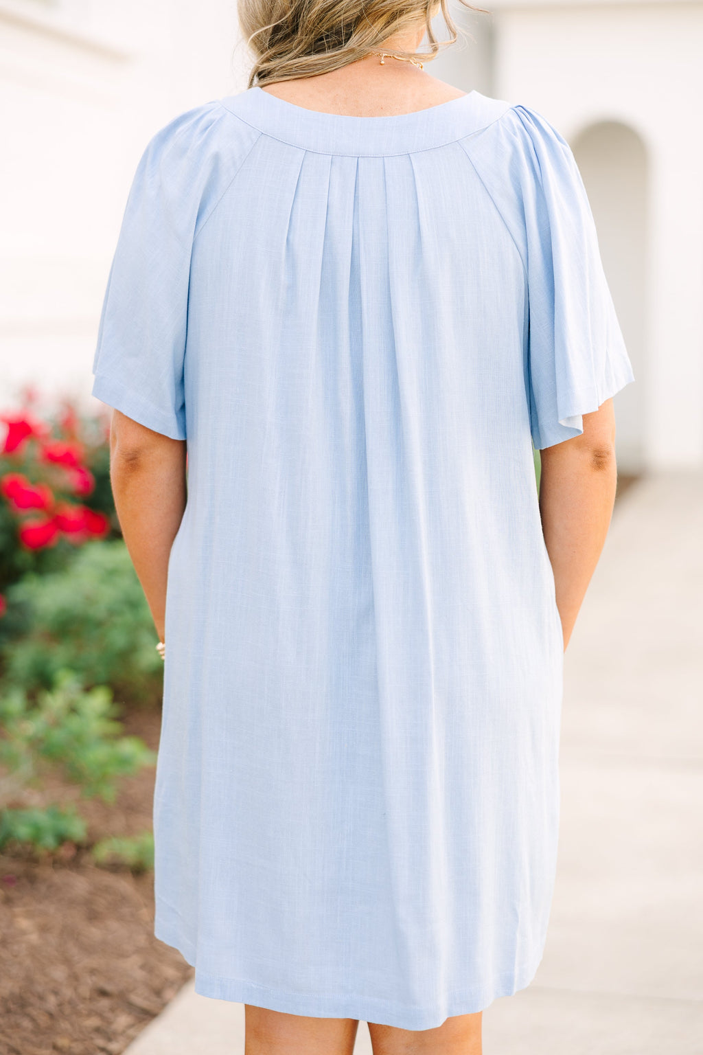 Off The Edge Dress, Baby Blue