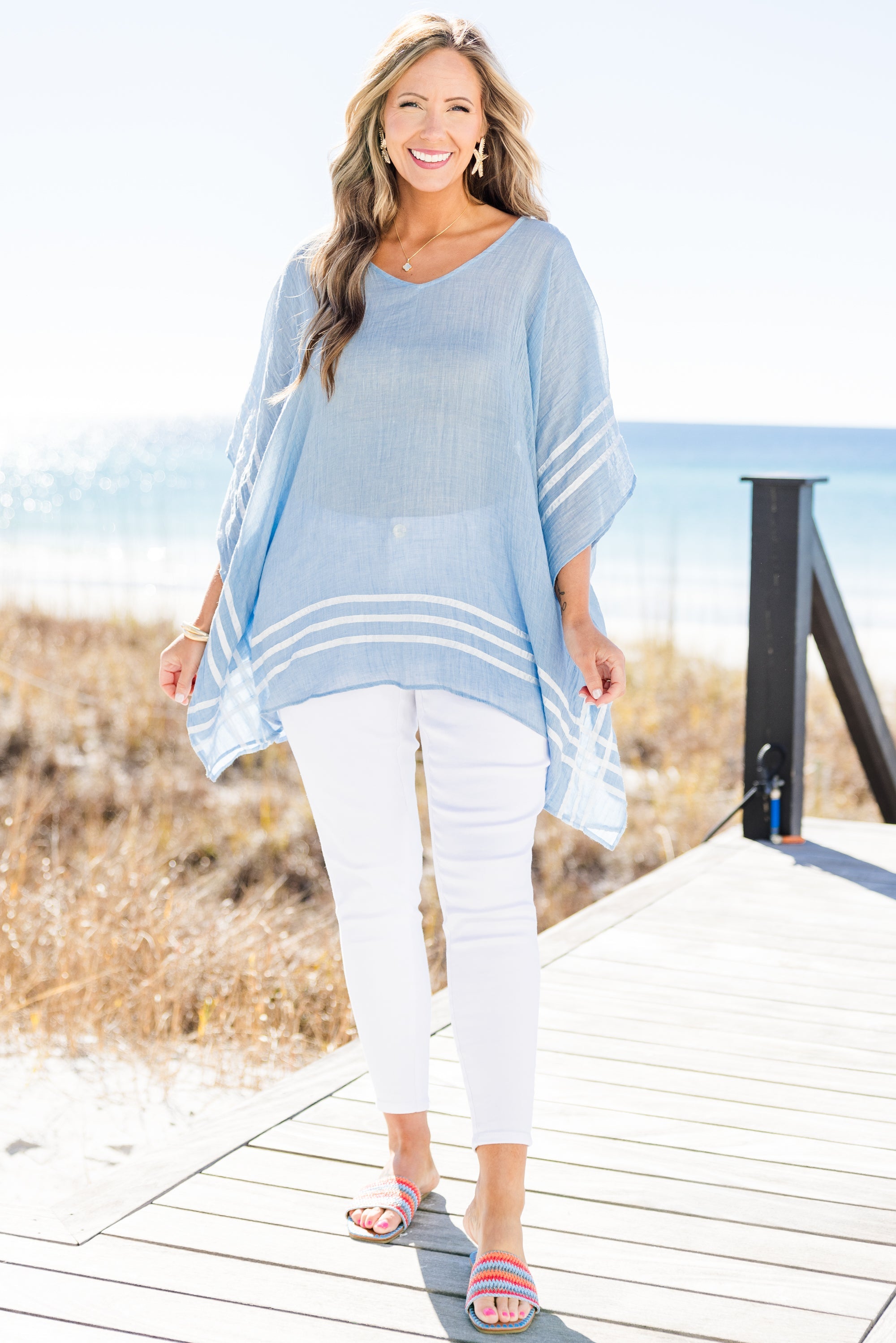 Oh Boy Tunic, Blue