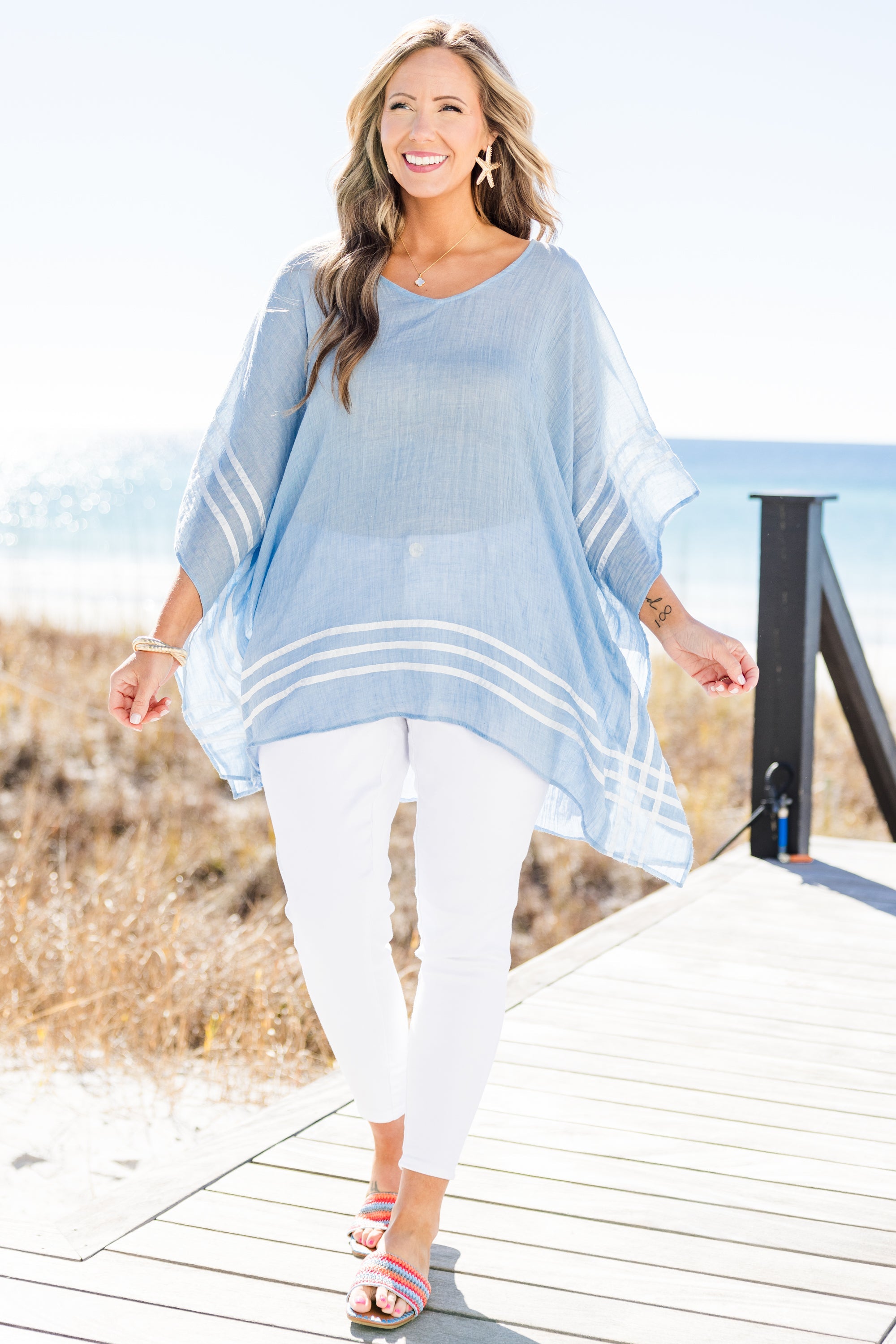 Oh Boy Tunic, Blue