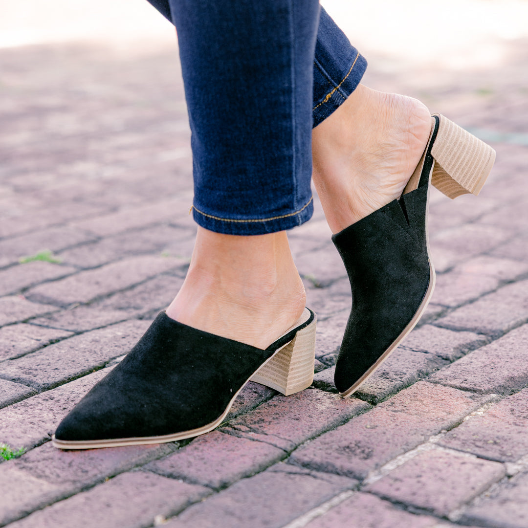 Oh So Charming Mules, Black