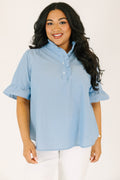 On My Mind Top, Chambray