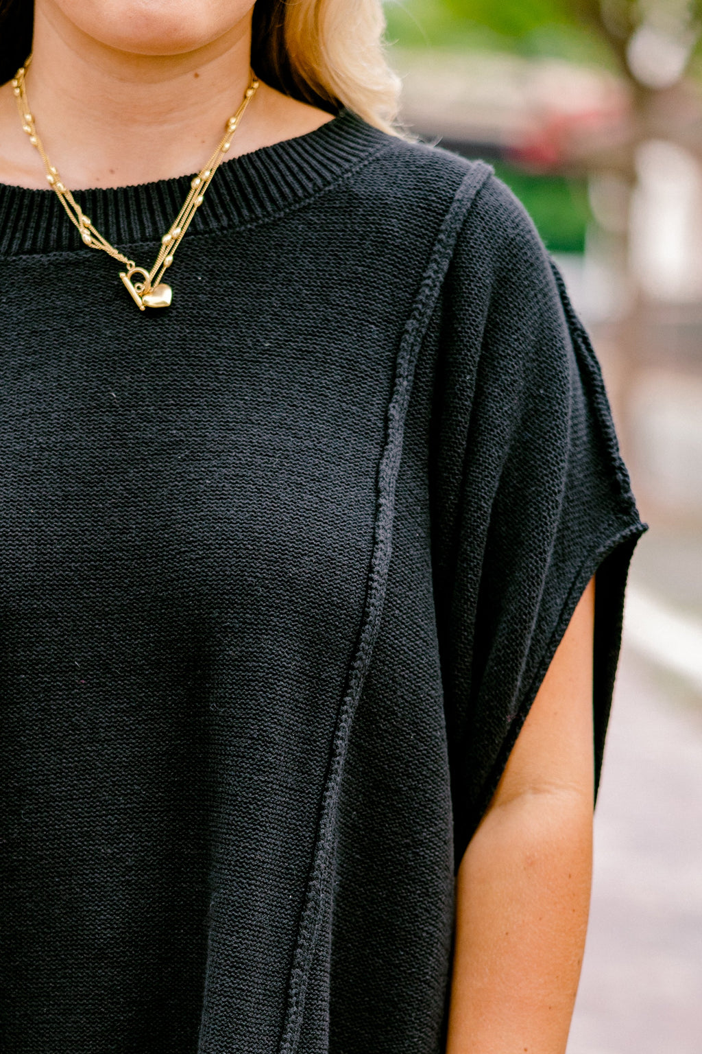 On My Way Over Sweater, Black