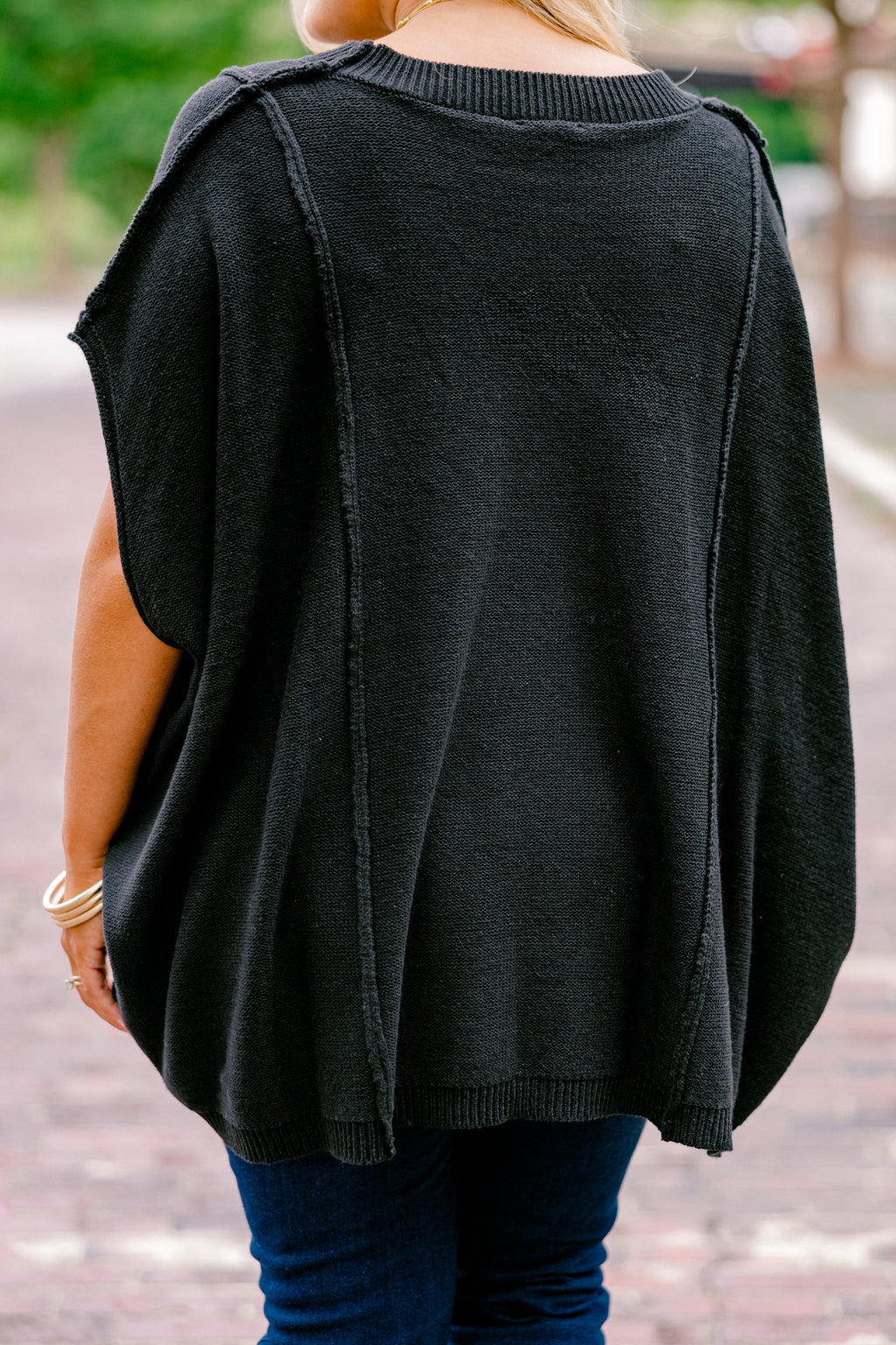 On My Way Over Sweater, Black