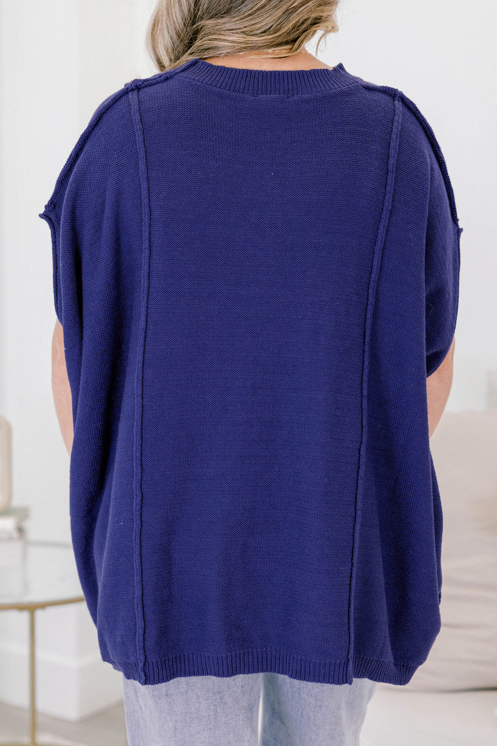 On My Way Over Sweater, Navy