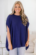 On My Way Over Sweater, Navy