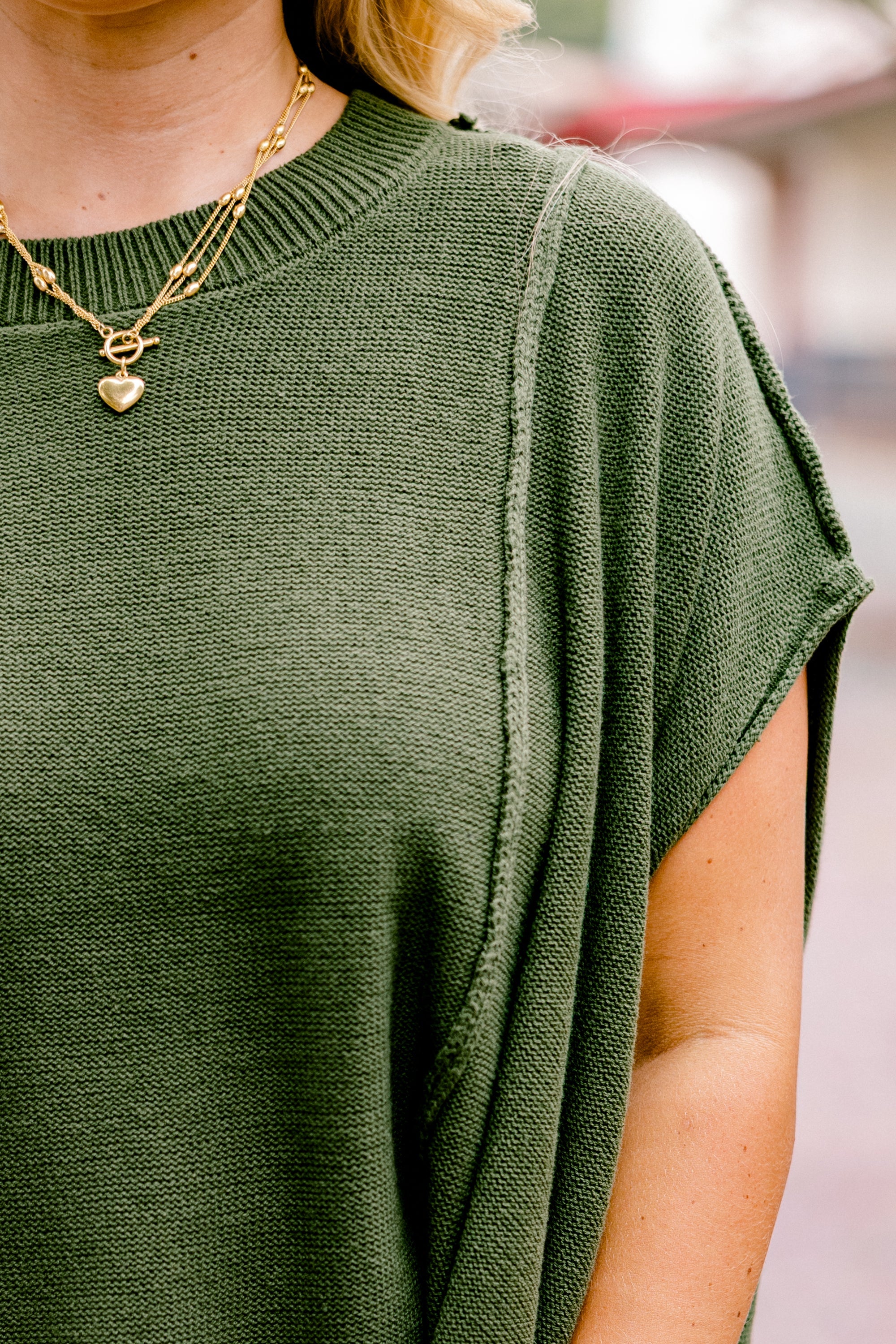 On My Way Over Sweater, Olive