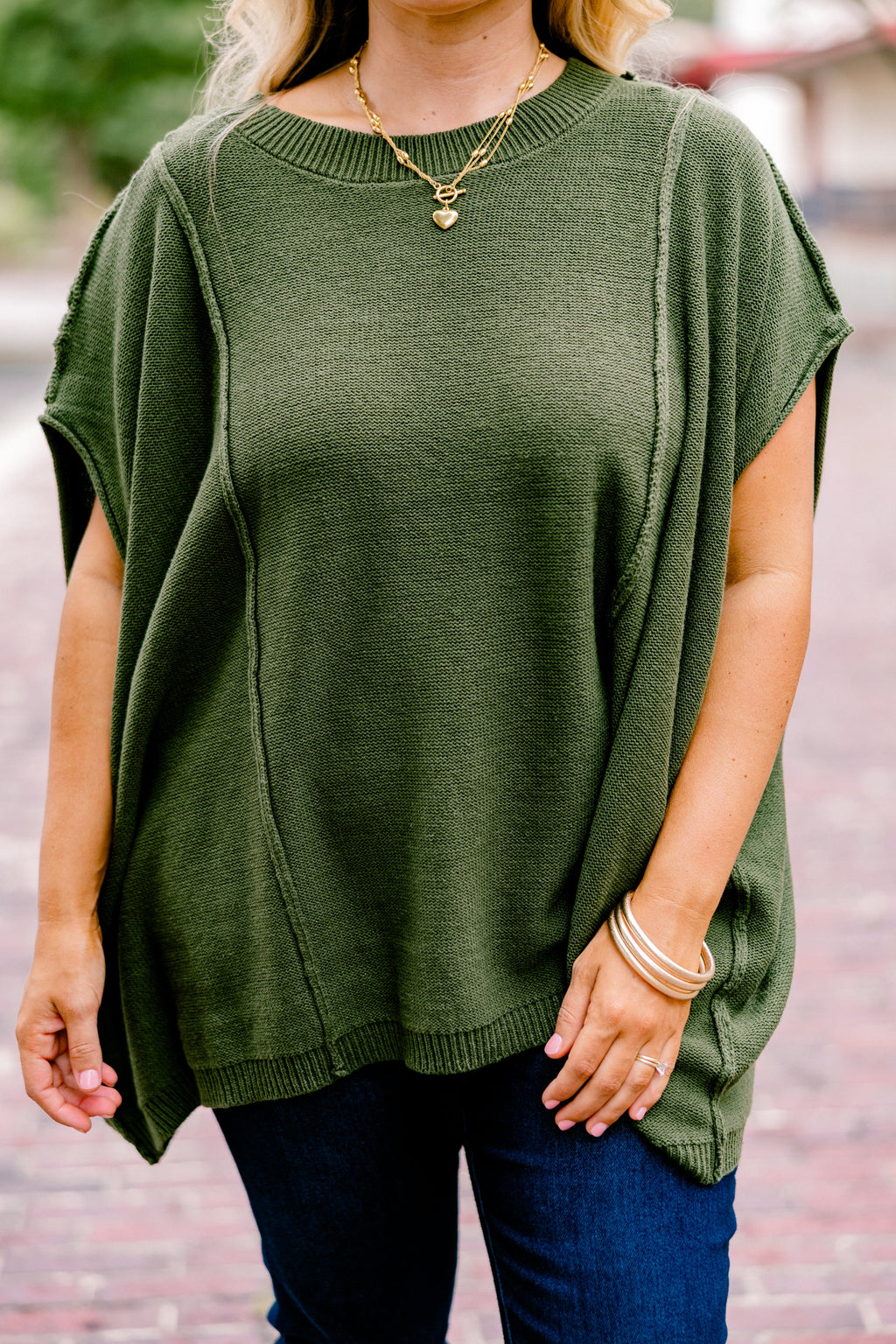 On My Way Over Sweater, Olive