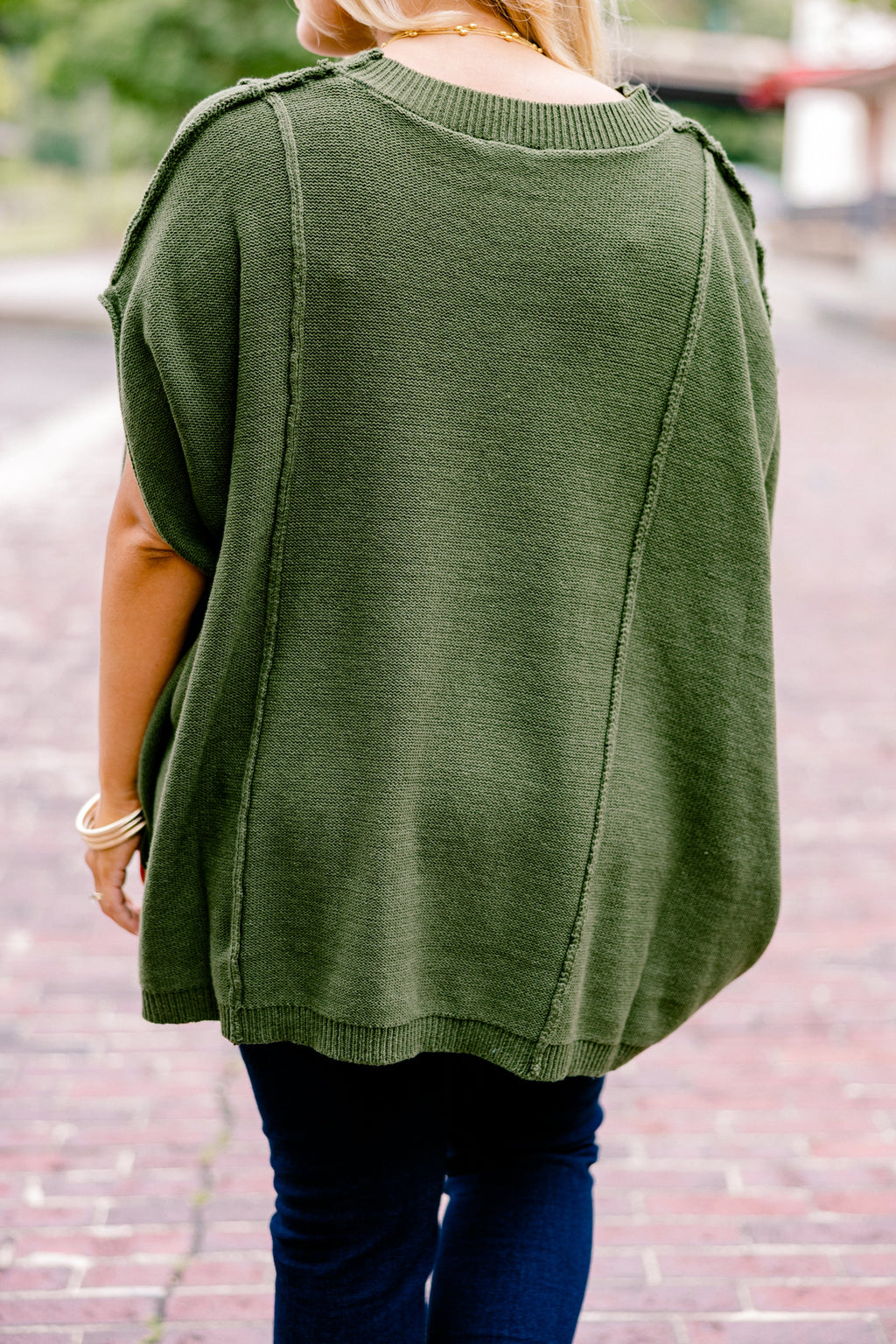 On My Way Over Sweater, Olive
