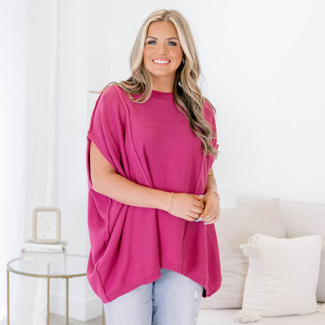 On My Way Over Sweater, Rose