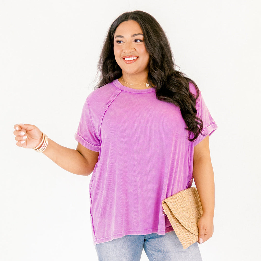On Repeat Tee, Violet