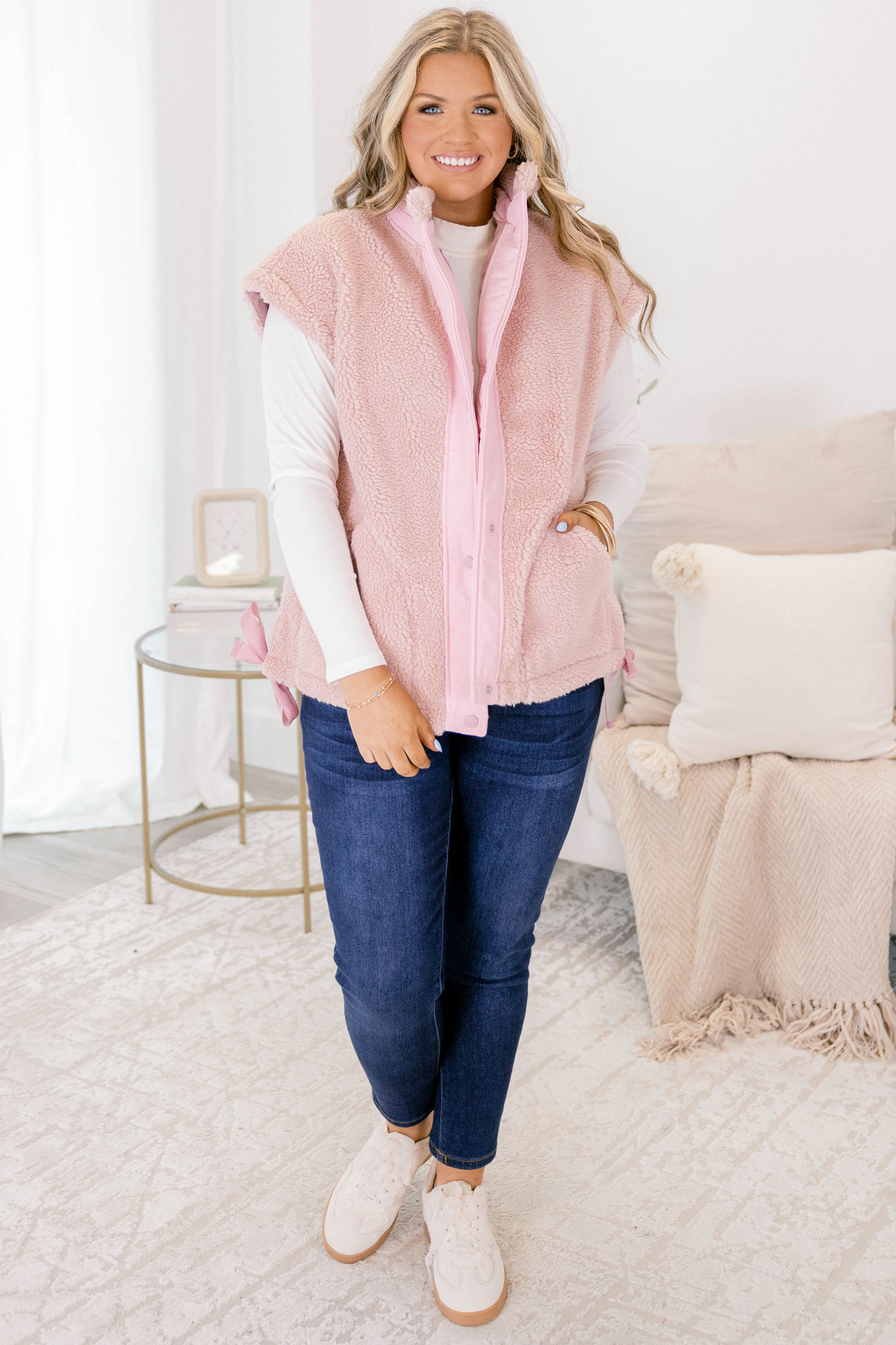 On Schedule Vest, Pink