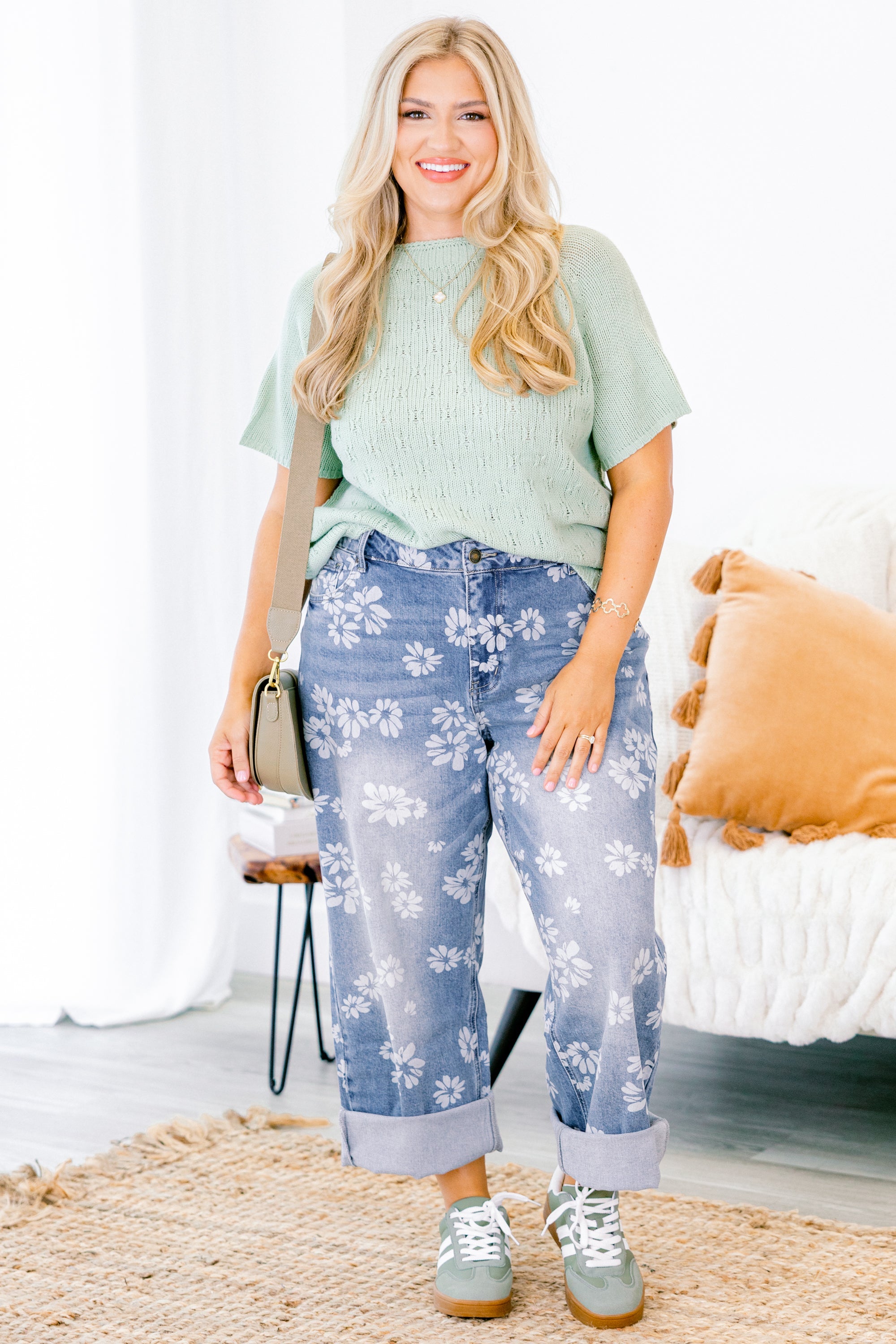 Passing Notes Jeans, Floral Mix