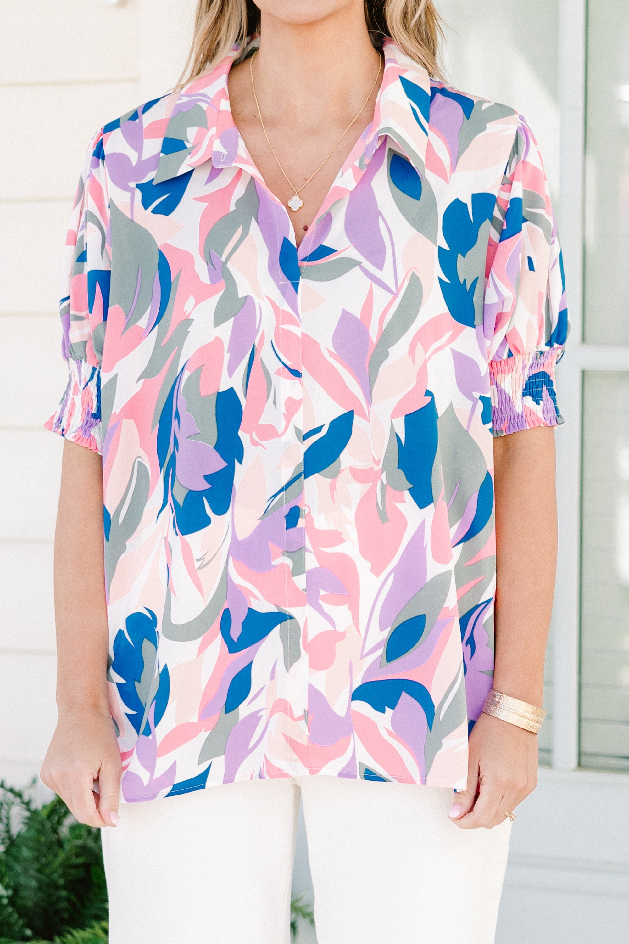 One More Thing Top, Lavender Multi