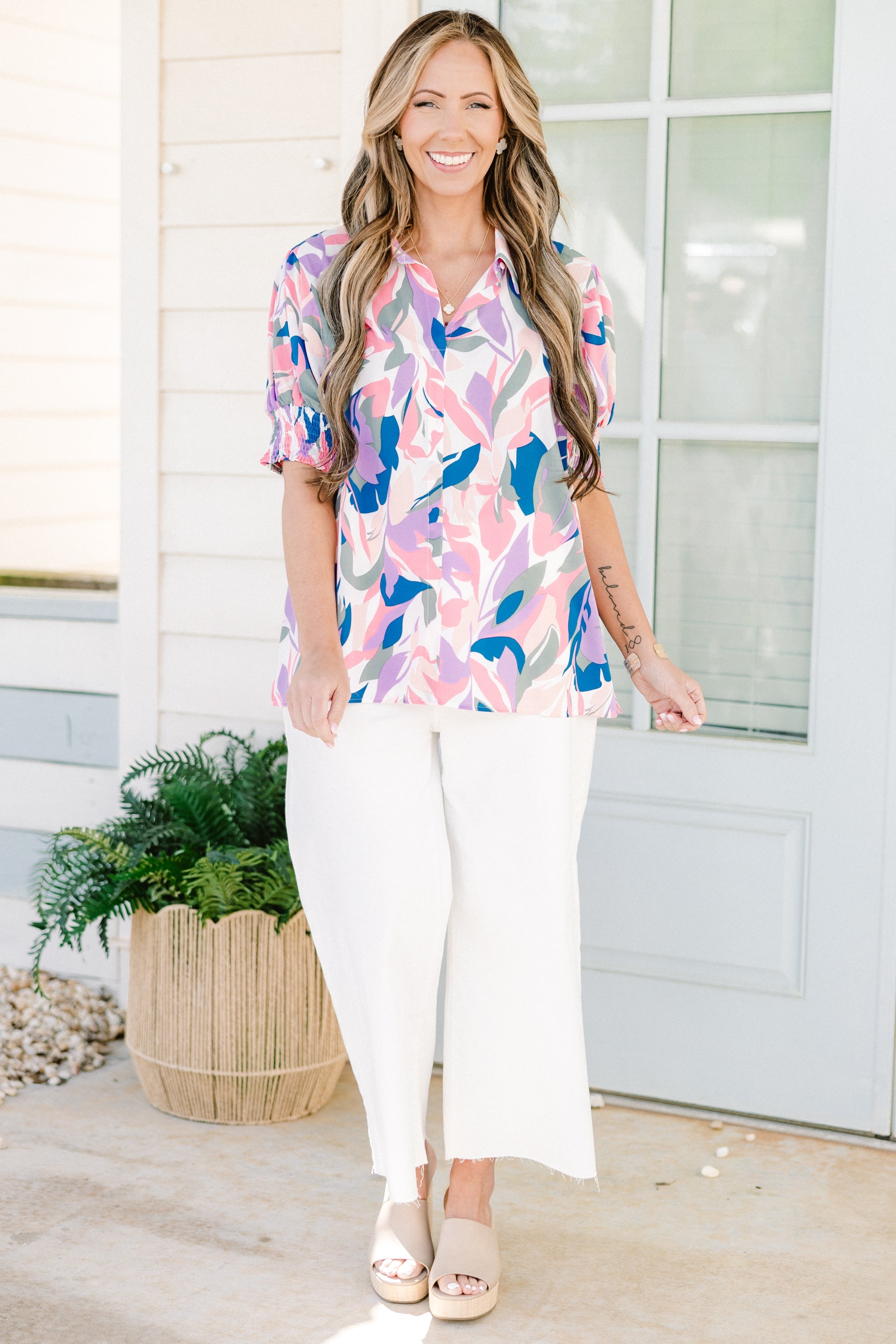 One More Thing Top, Lavender Multi