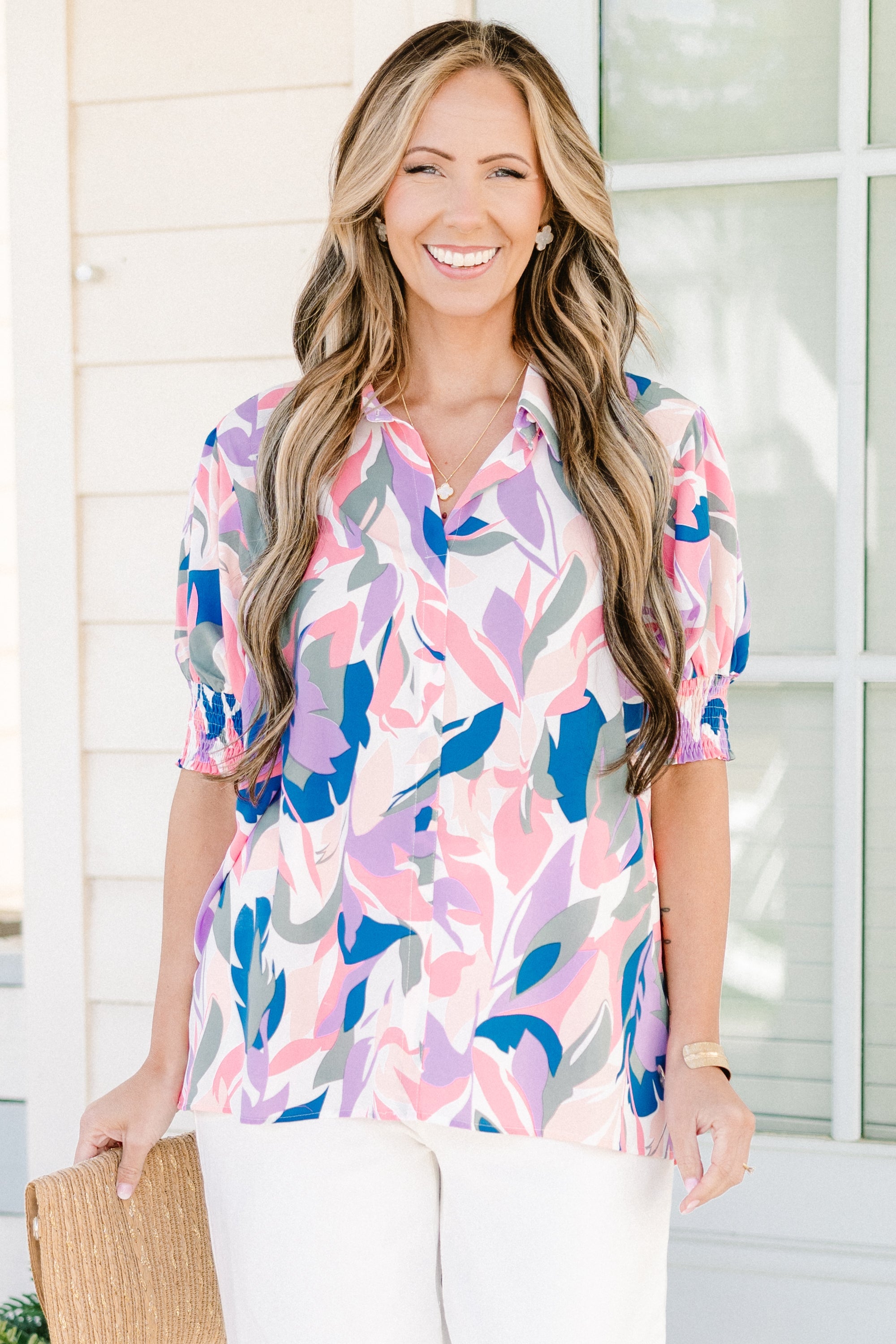 One More Thing Top, Lavender Multi
