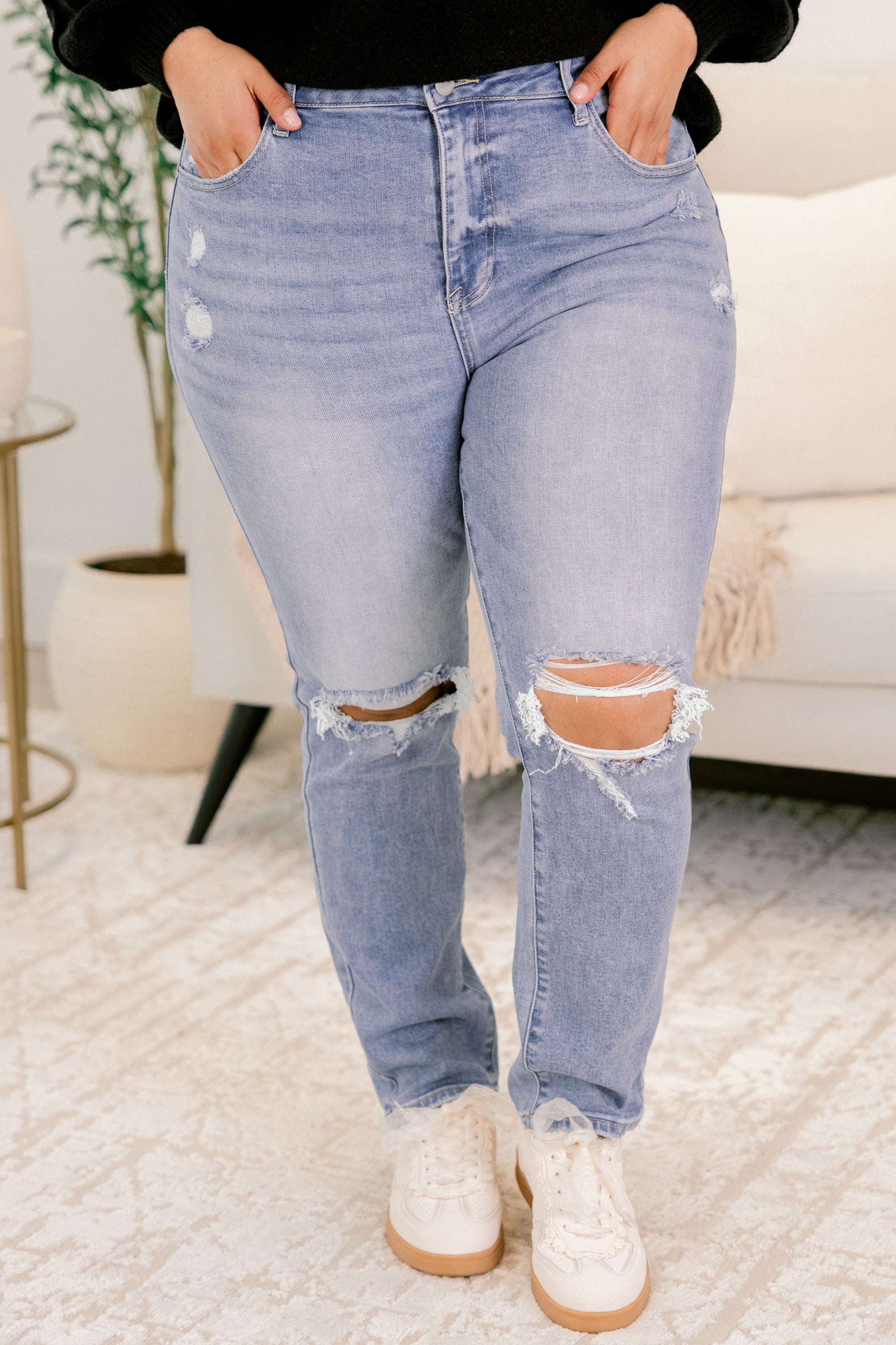 One Thing At A Time Jeans, Light Wash
