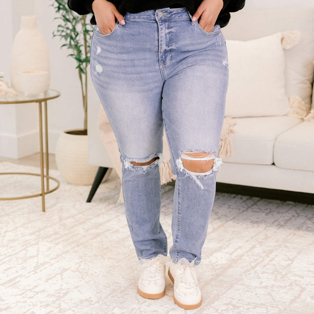 One Thing At A Time Jeans, Light Wash