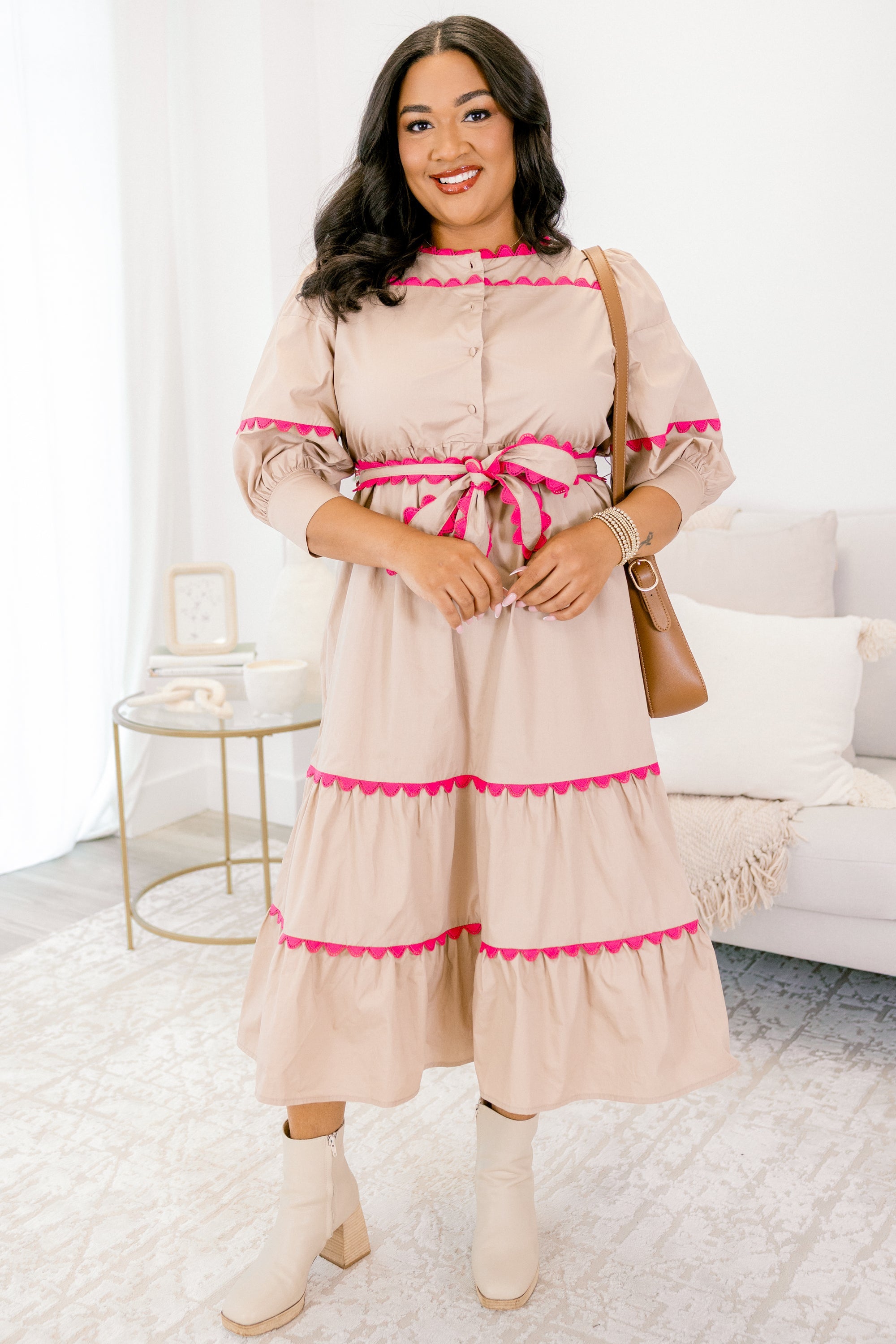 Only A Matter Of Time Dress, Brown