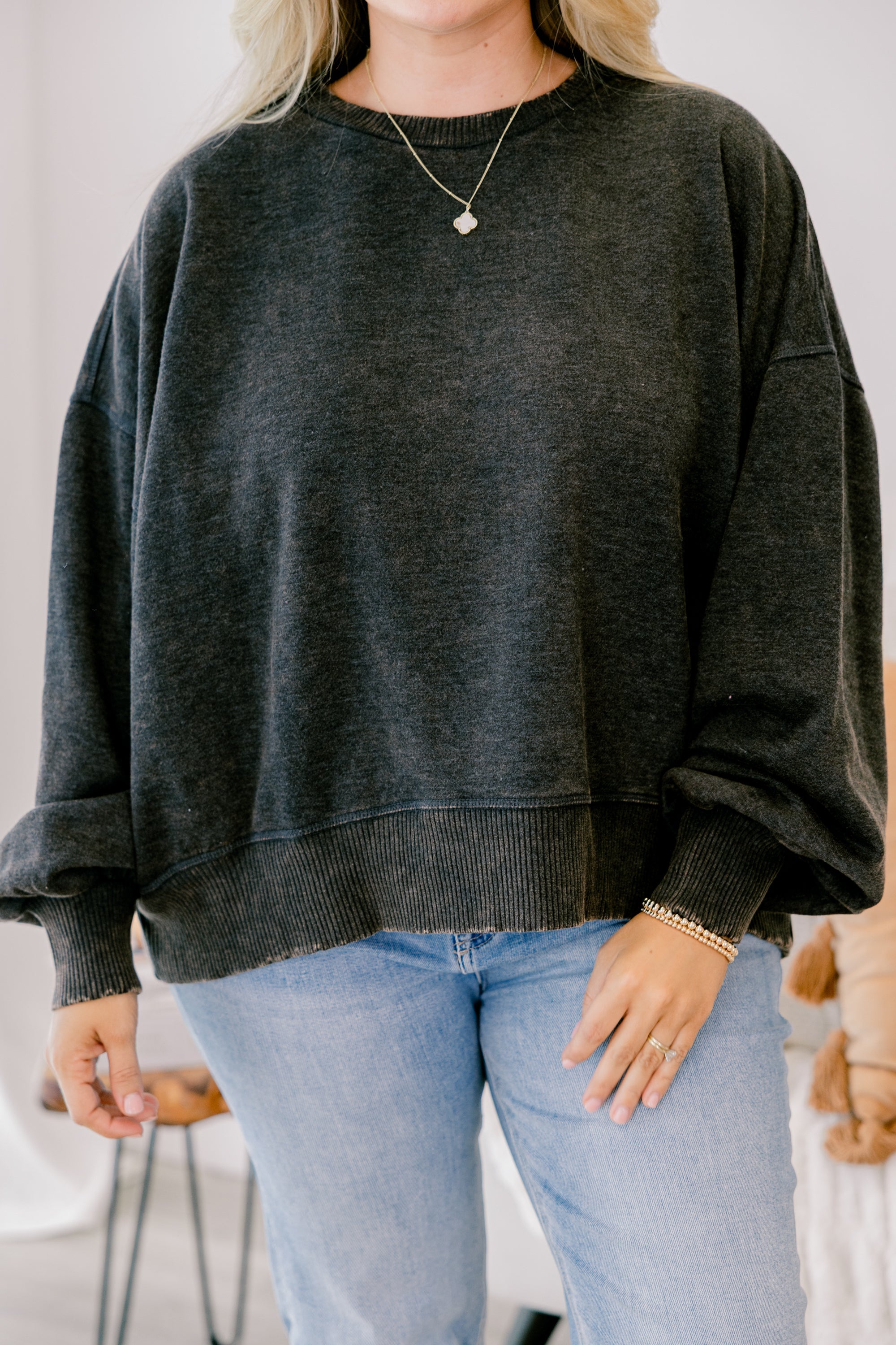 Only Getting Started Pullover, Black