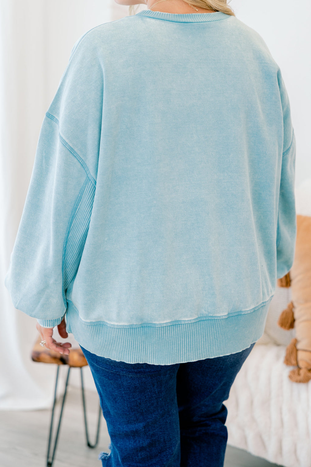 Only Getting Started Pullover, Dusty Teal