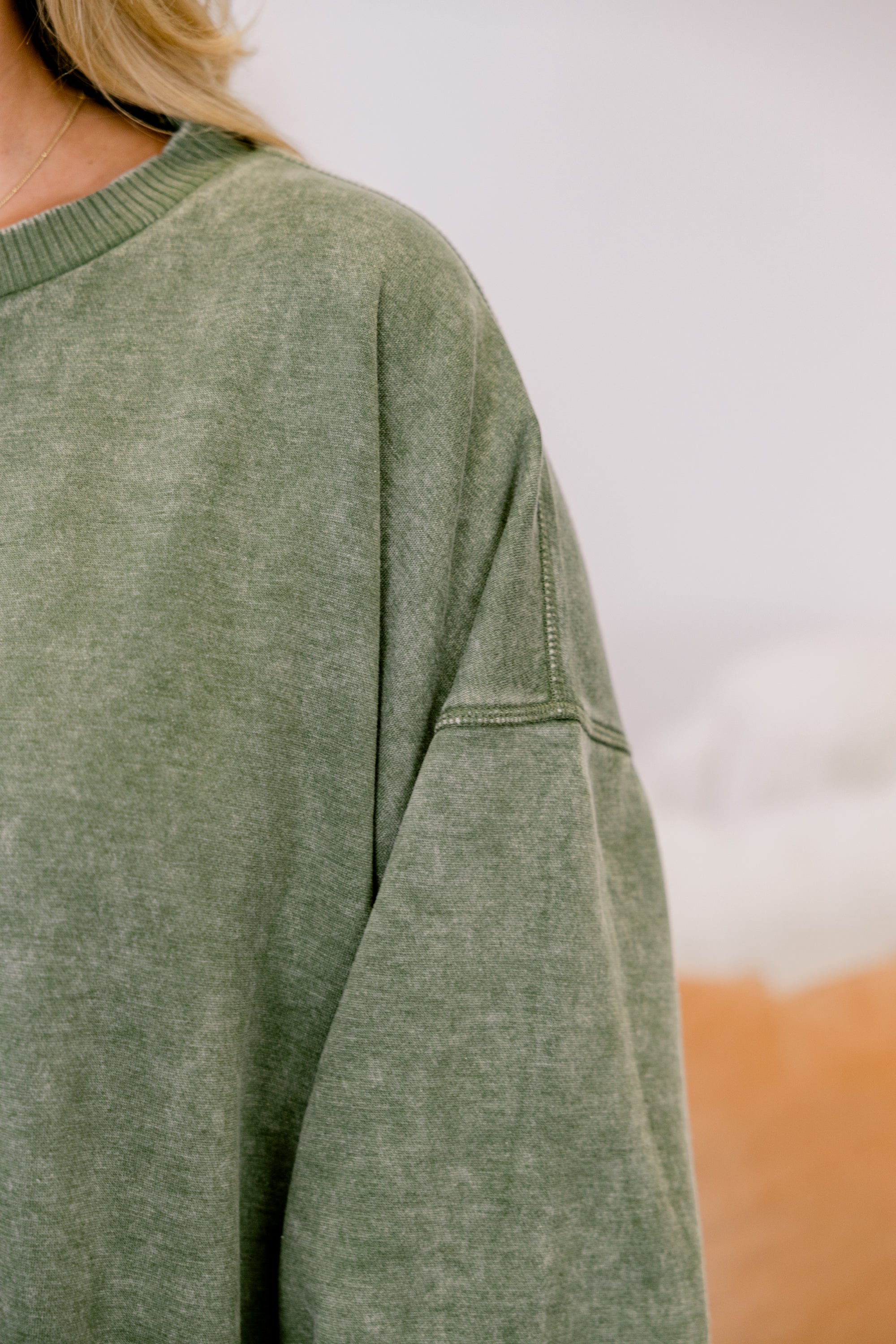Only Getting Started Pullover, Light Olive