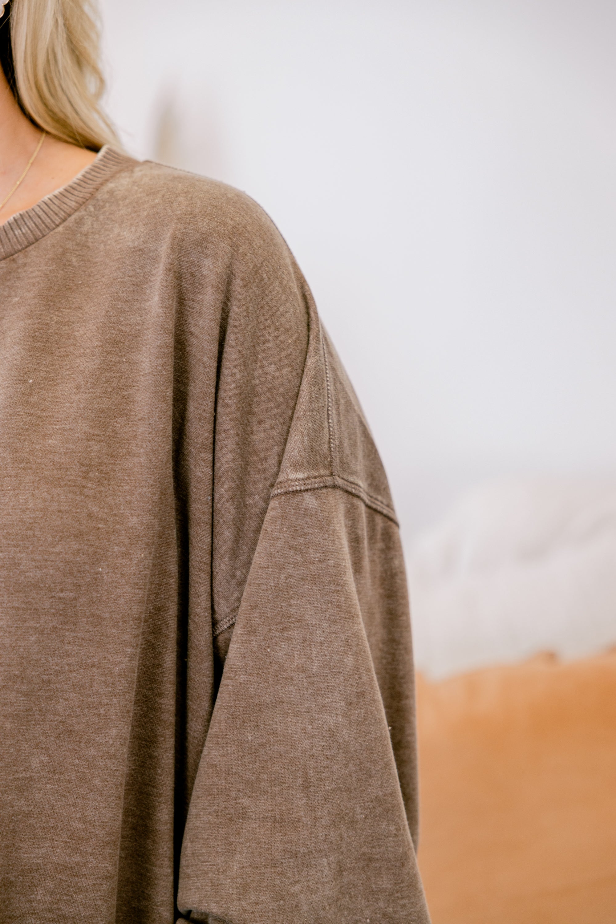 Only Getting Started Pullover, Mocha