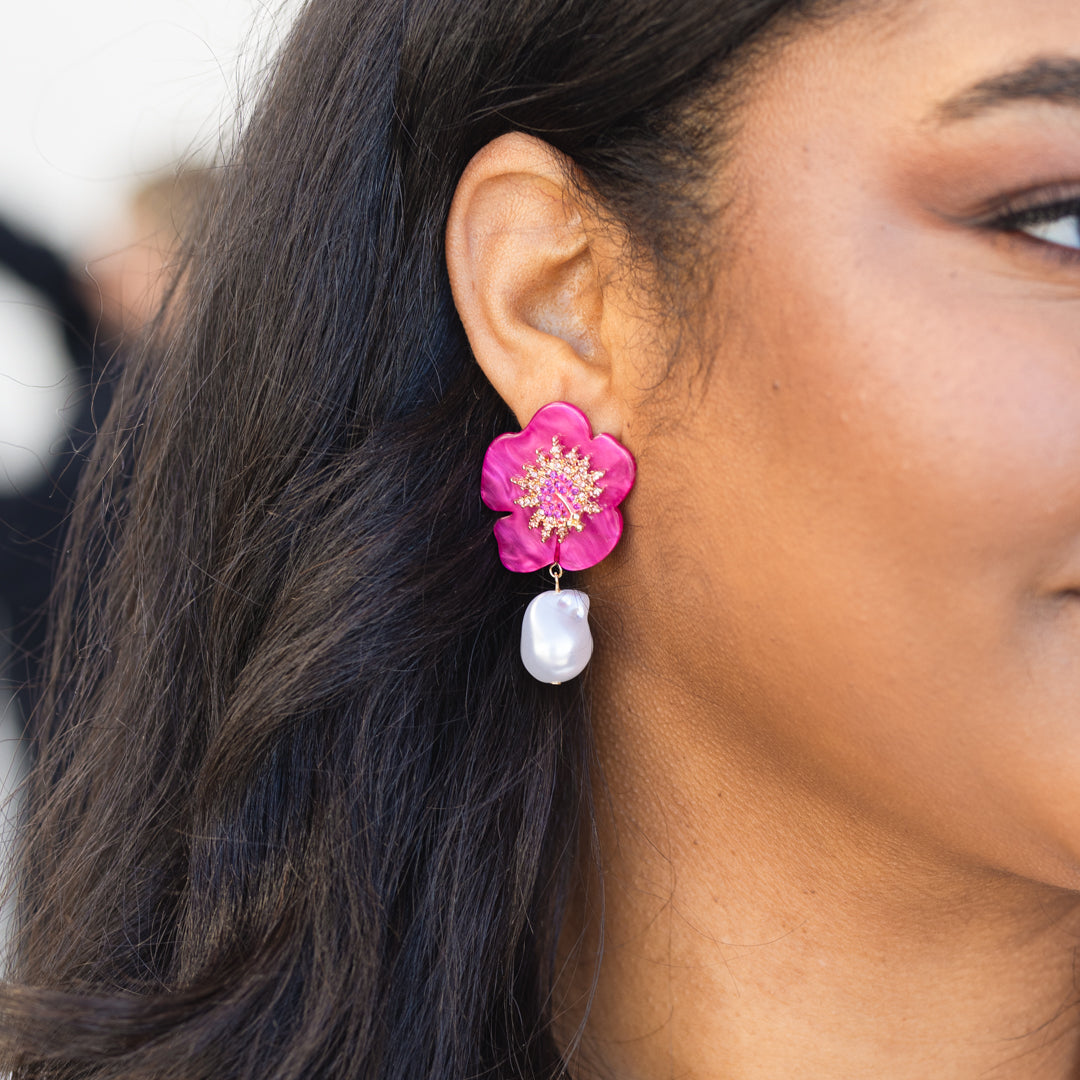 Onward To Barbados Earrings, Pink
