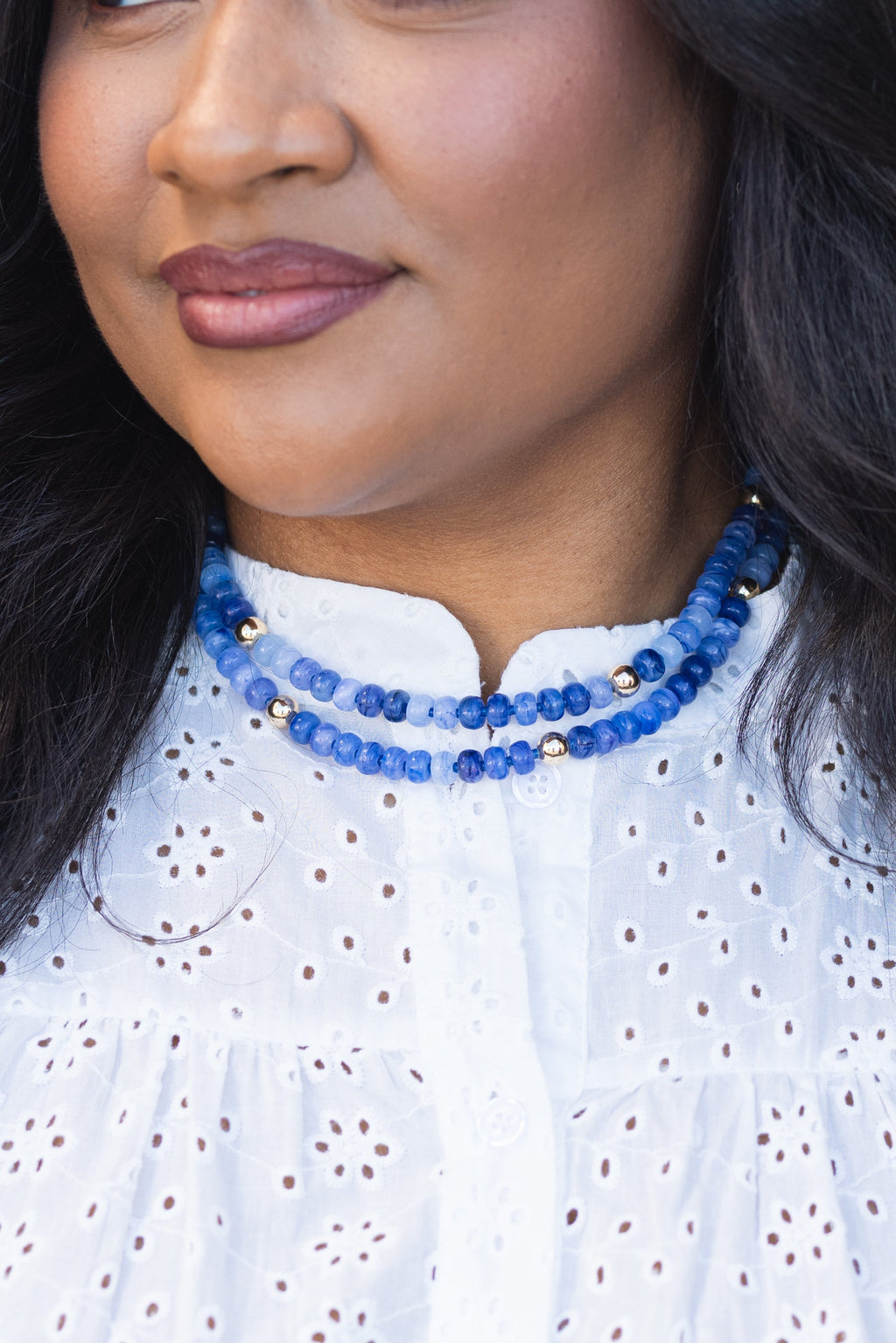 Opal Tide Necklace, Blue