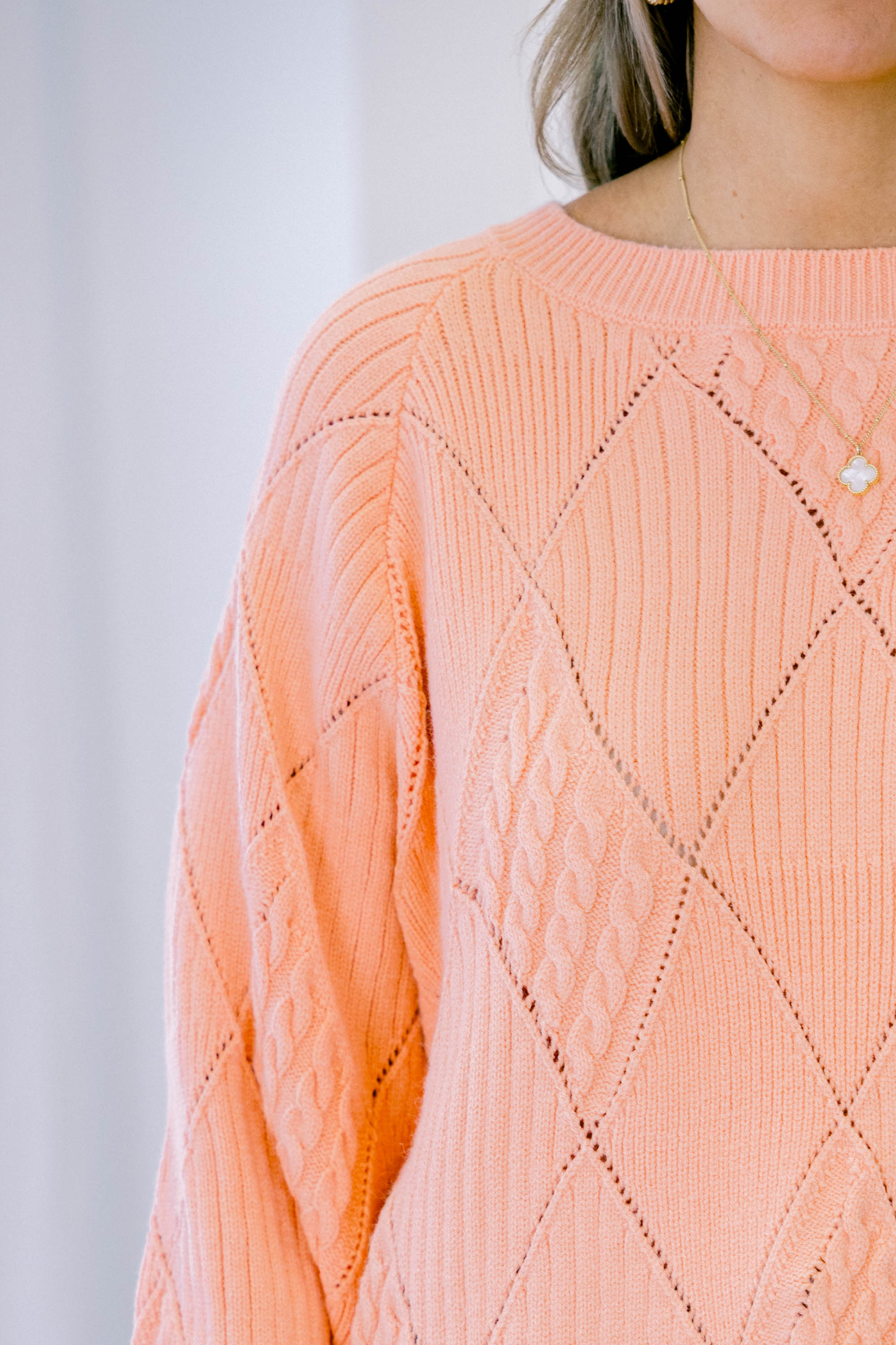 Open My Heart Sweater, Peach