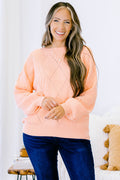 Open My Heart Sweater, Peach