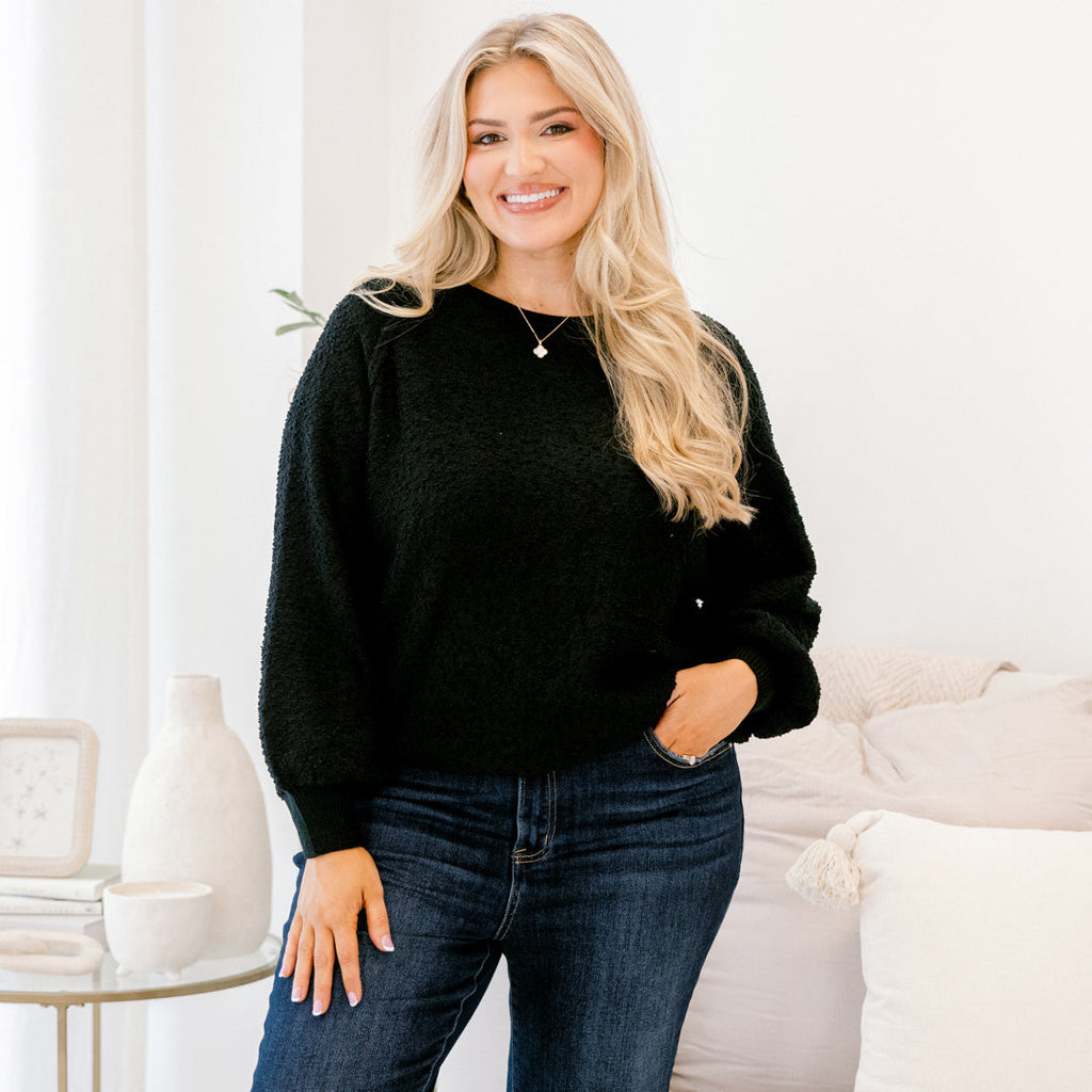 Open Up To Me Pullover, Black