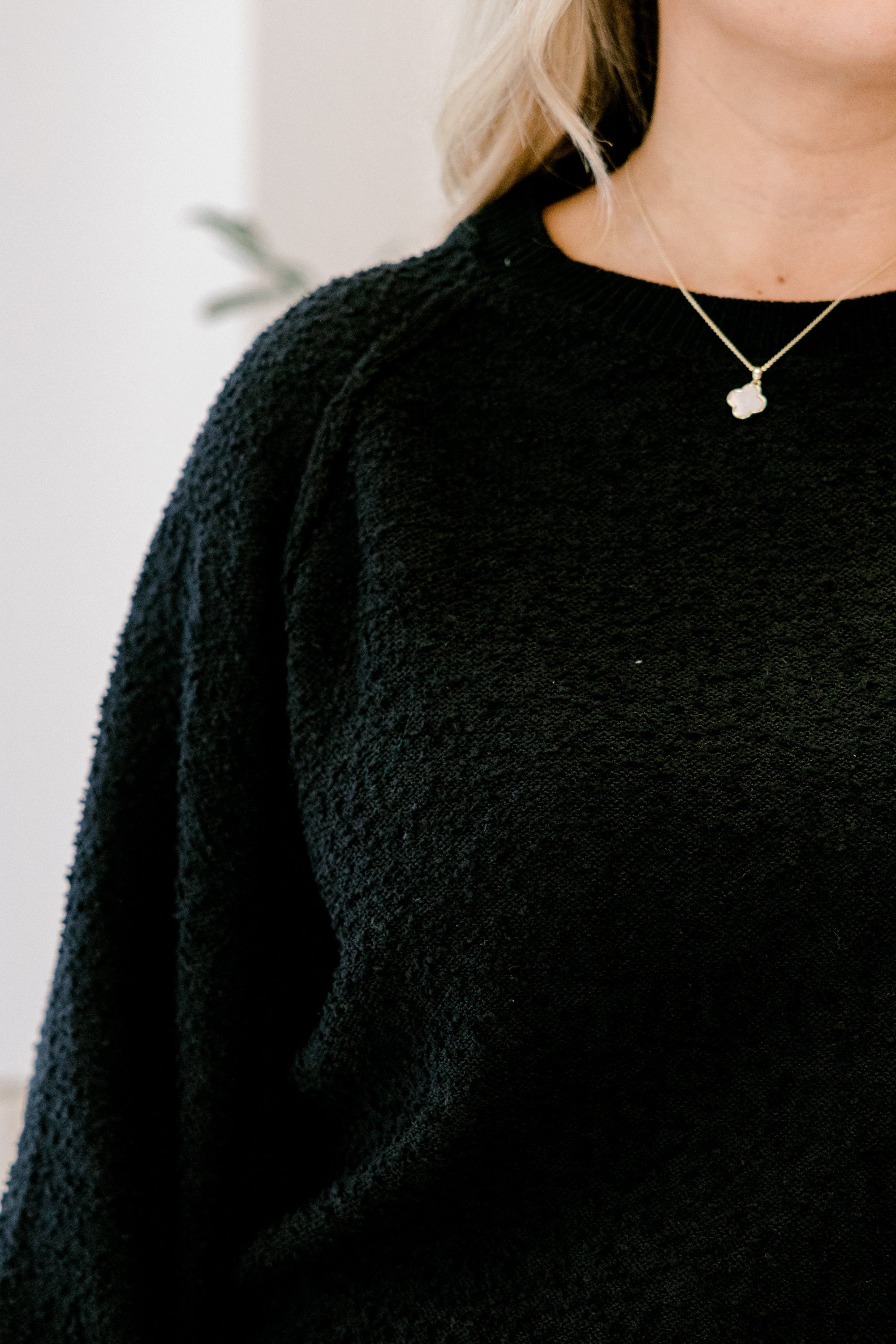 Open Up To Me Pullover, Black