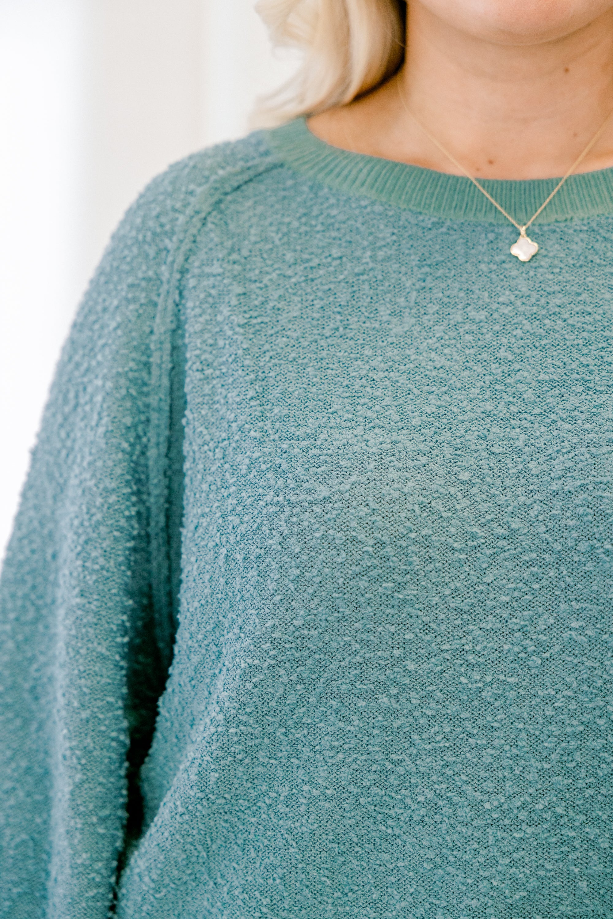 Open Up To Me Pullover, Dusty Mint