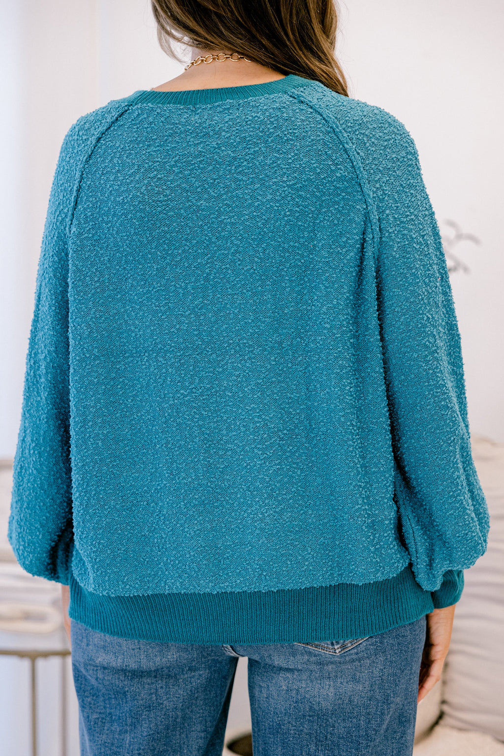 Open Up To Me Pullover, Peacock