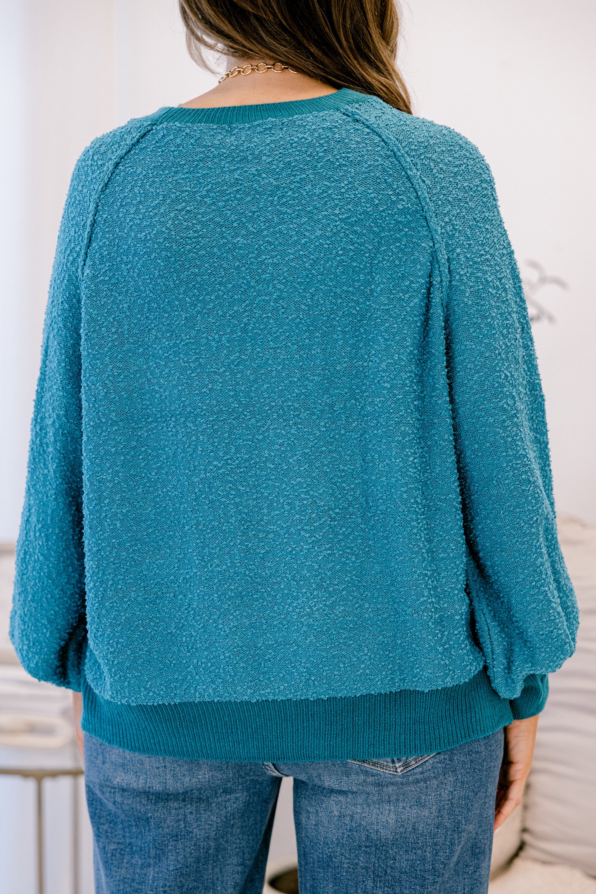 Open Up To Me Pullover, Peacock