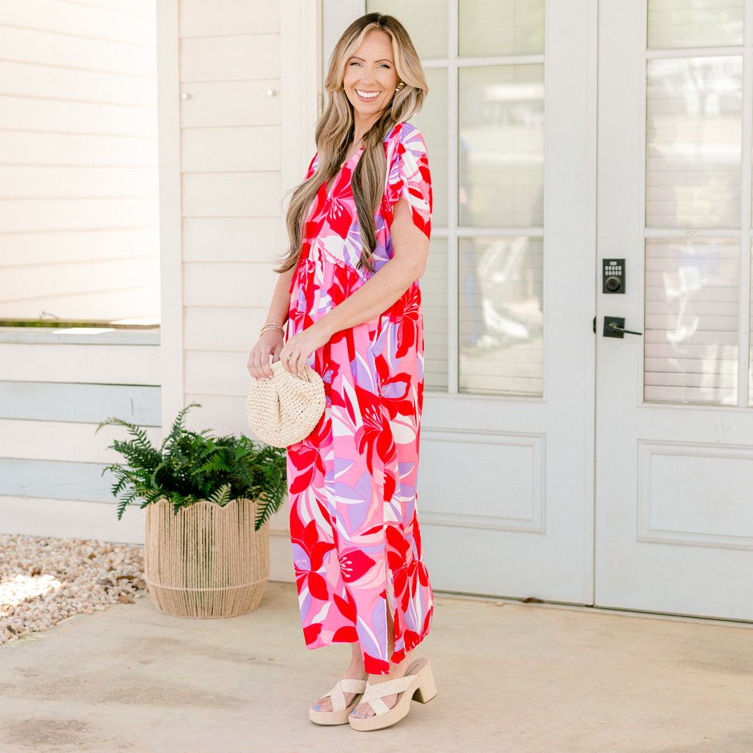 Orchid's Whisper Dress, Fuchsia