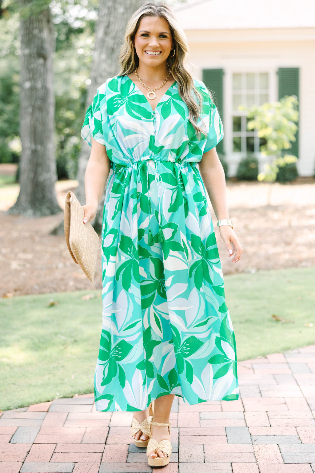 Orchid's Whisper Dress, Green