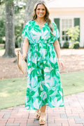 Orchid's Whisper Dress, Green