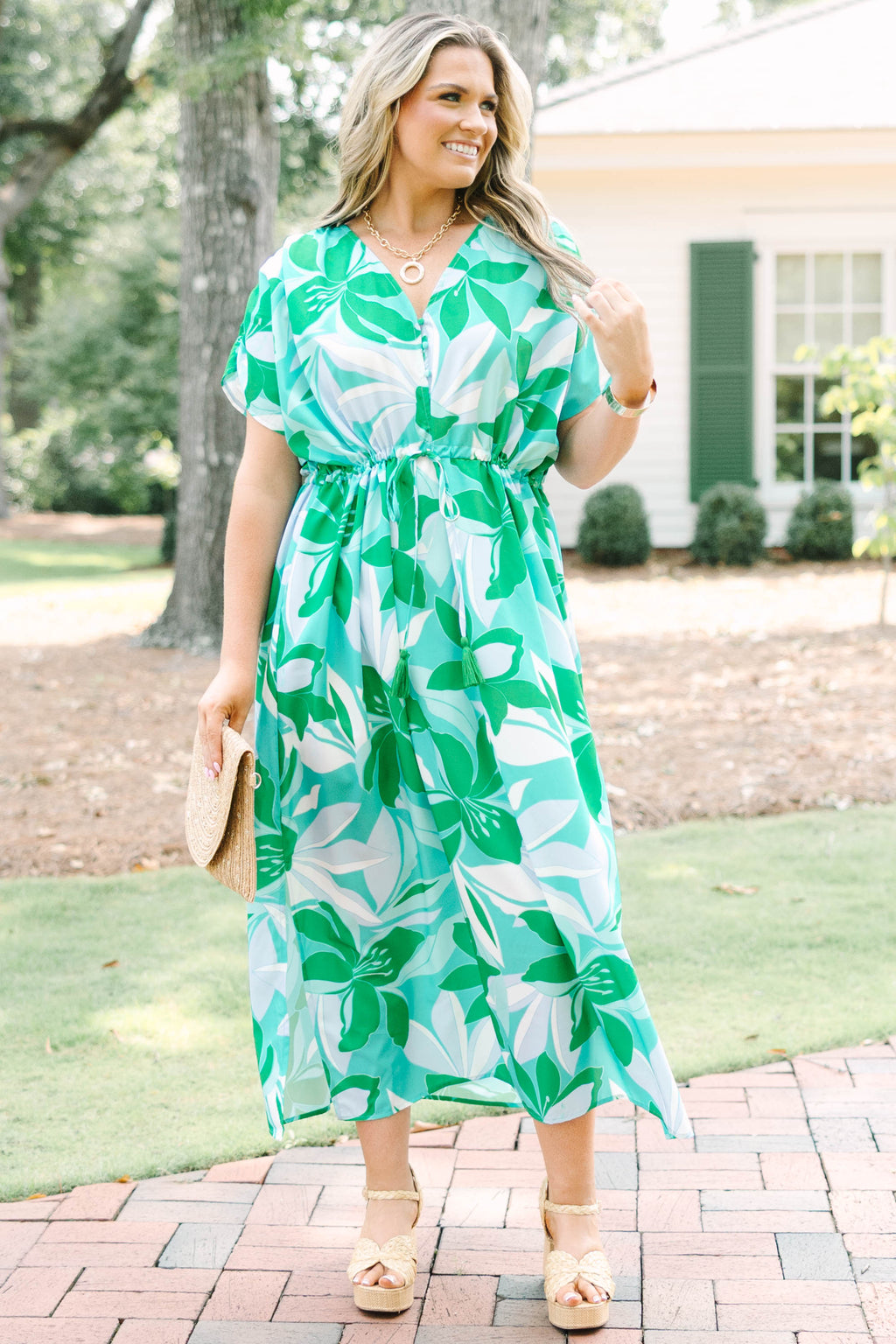 Orchid's Whisper Dress, Green