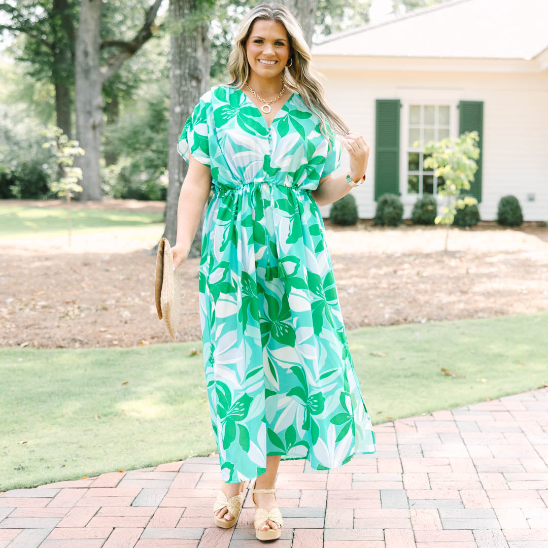 Orchid's Whisper Dress, Green