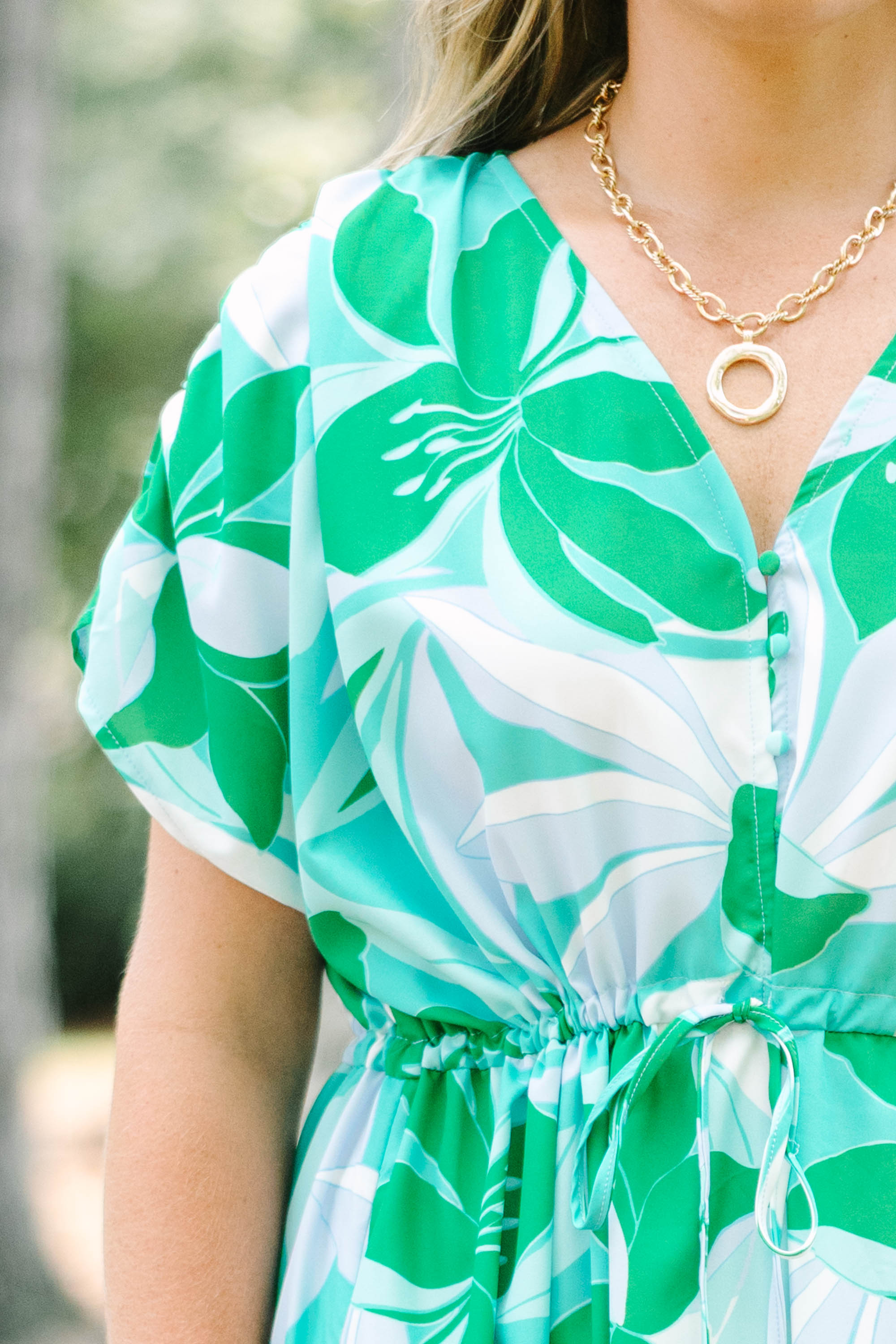 Orchid's Whisper Dress, Green