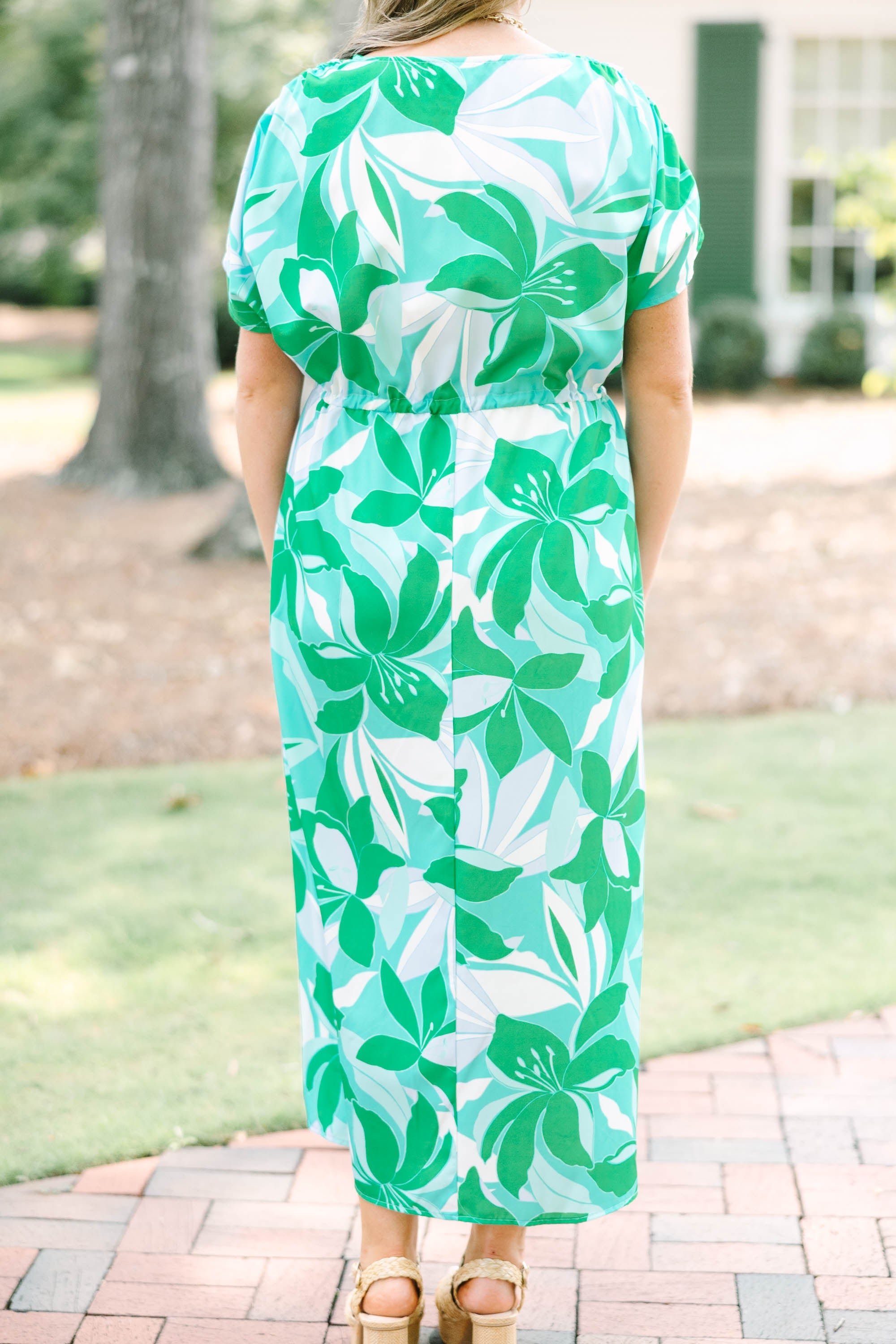 Orchid's Whisper Dress, Green